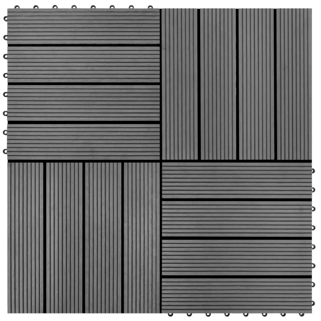 22 Stk. Terrassenfliesen 30 X 30 Cm 2 Qm Wpc Grau günstig online kaufen