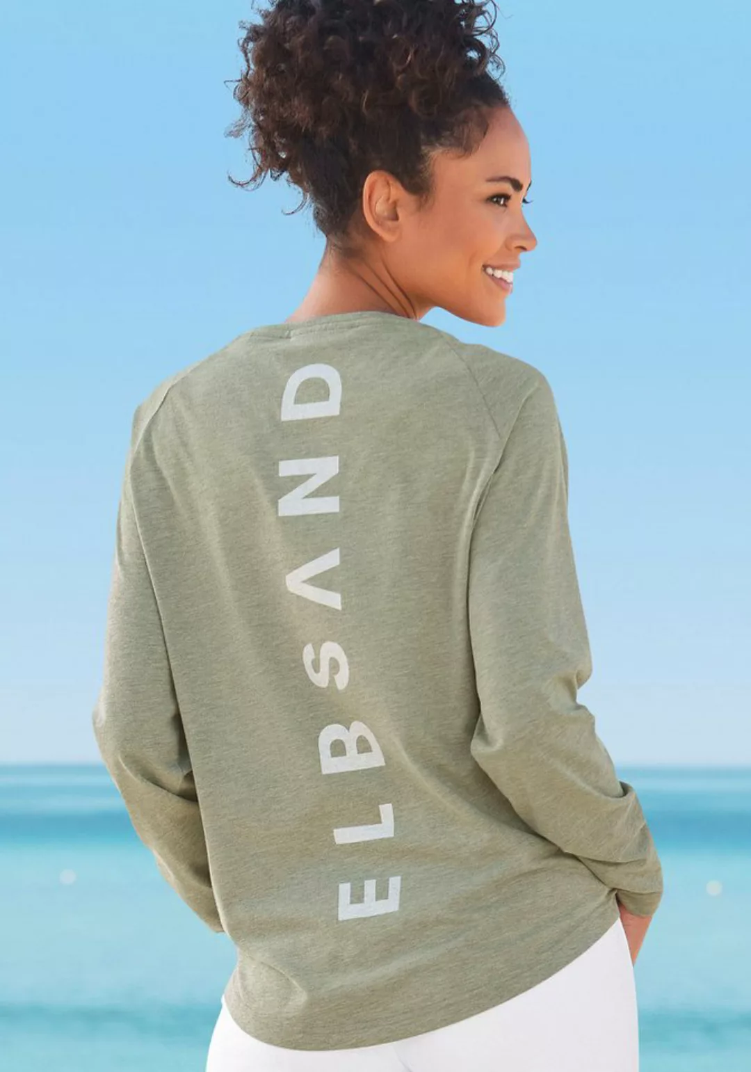 Elbsand Longsleeve Tira mit Logodruck hinten, Langarmshirt, sportlich-casua günstig online kaufen