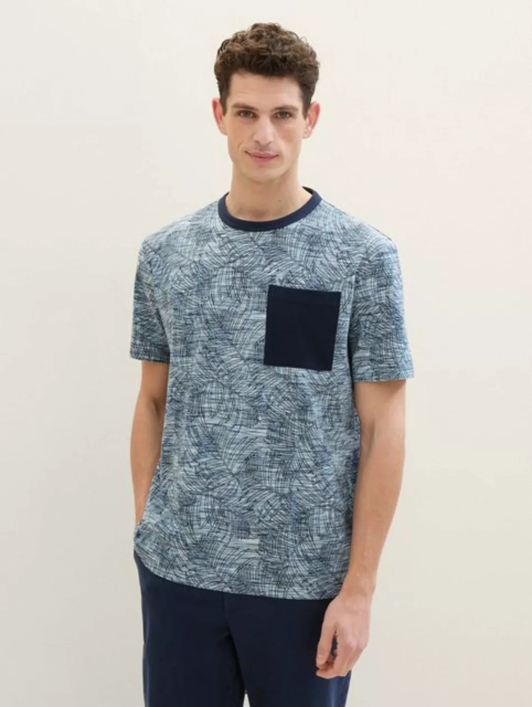 TOM TAILOR T-Shirt T-Shirt mit Allover Print günstig online kaufen