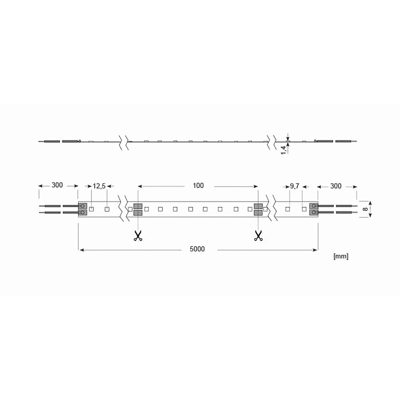 Radium Essence 1500 LED-Strip, 5 m, 60W, 2.700K günstig online kaufen