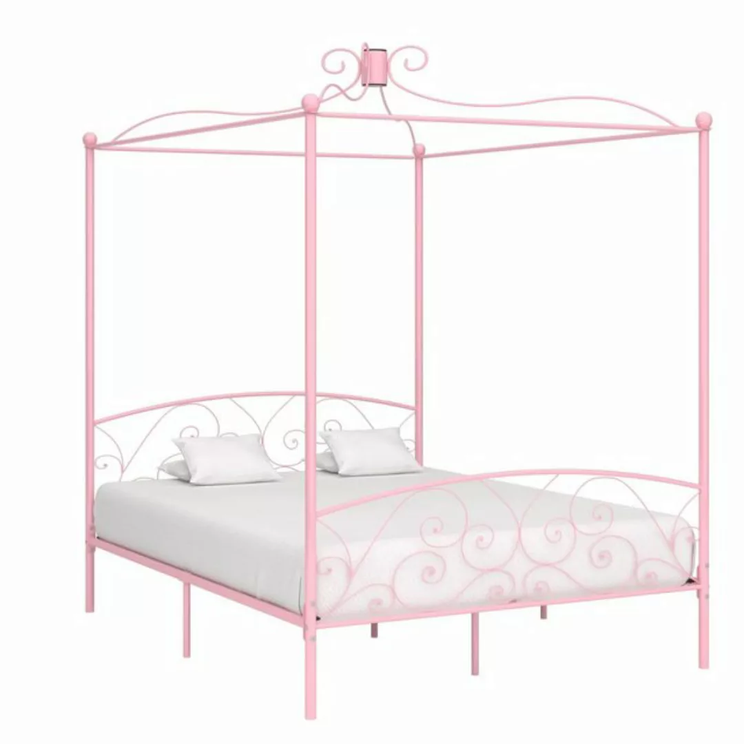 Himmelbett-gestell Rosa Metall 180 X 200 Cm günstig online kaufen