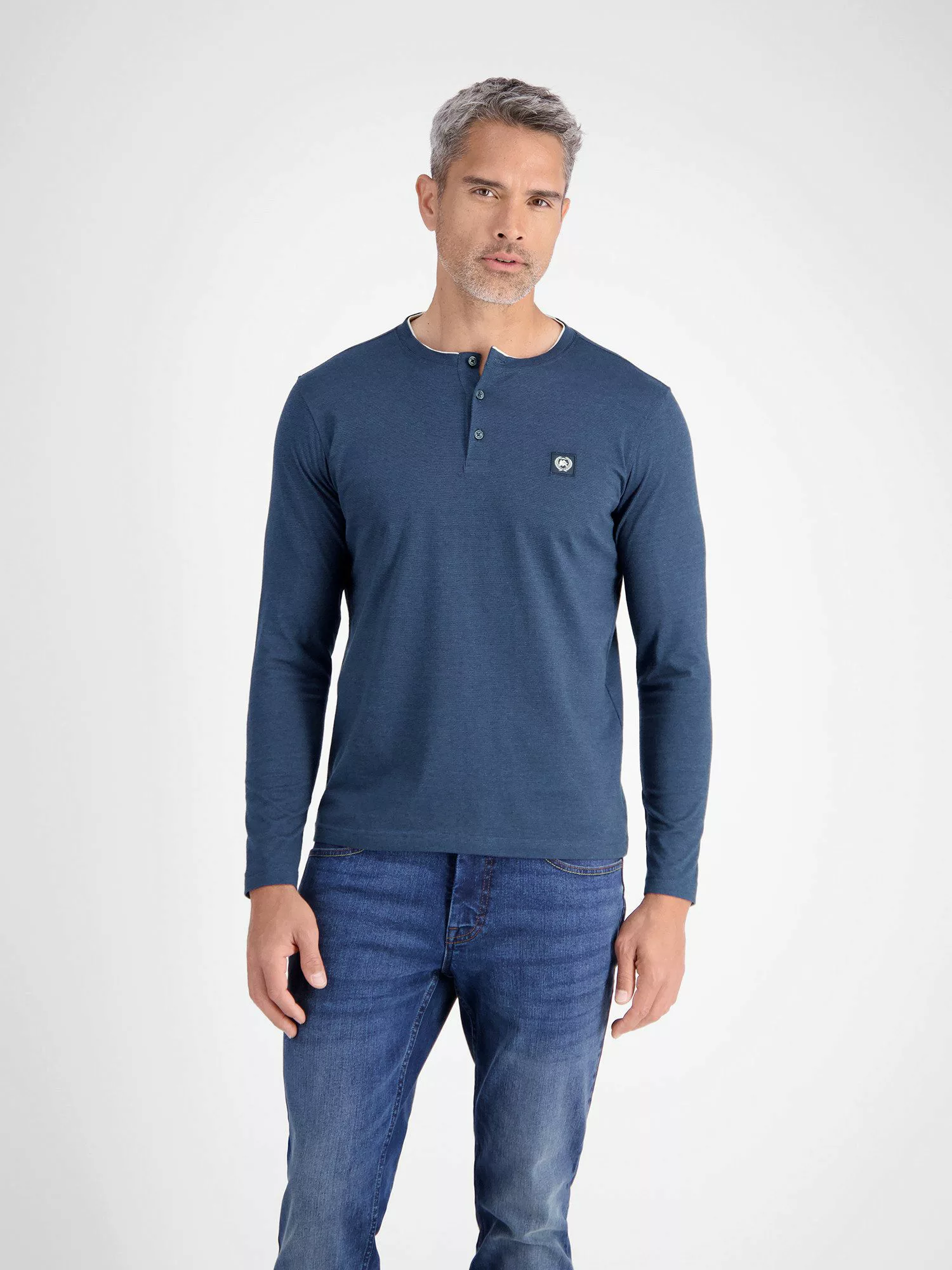 LERROS Sweatshirt LERROS Serafino-Langarmshirt für Herren günstig online kaufen