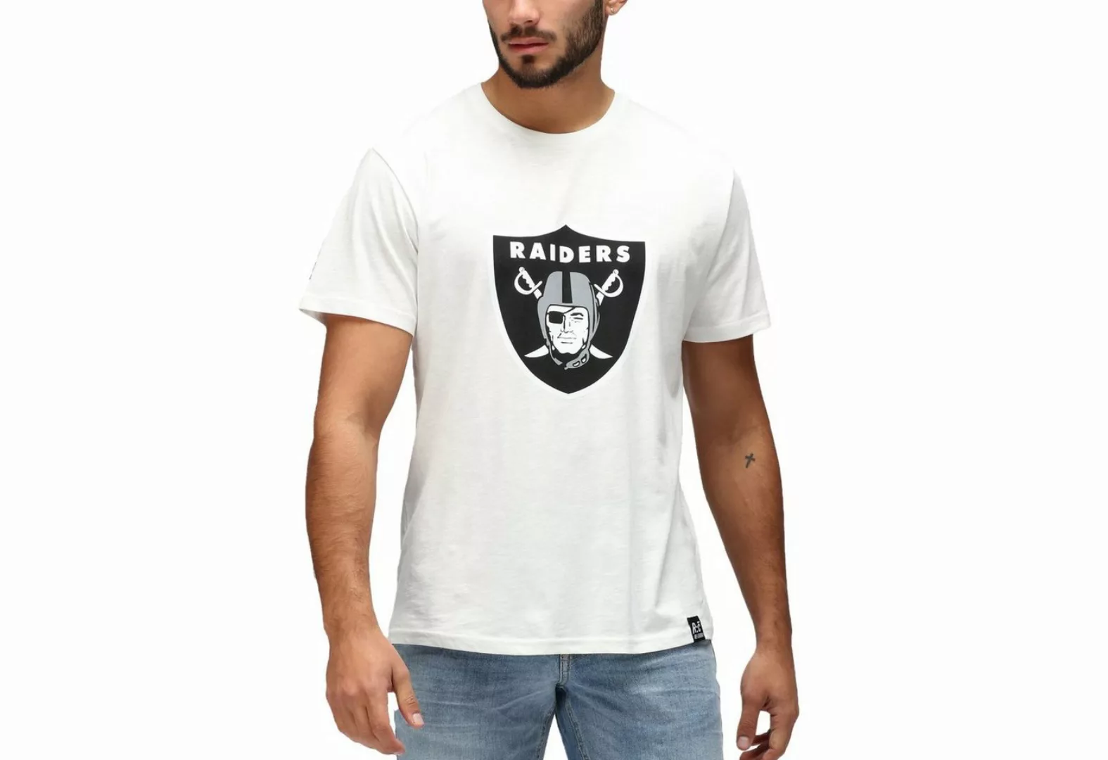 Recovered Print-Shirt Re:Covered NFL Las Vegas Raiders ecru günstig online kaufen