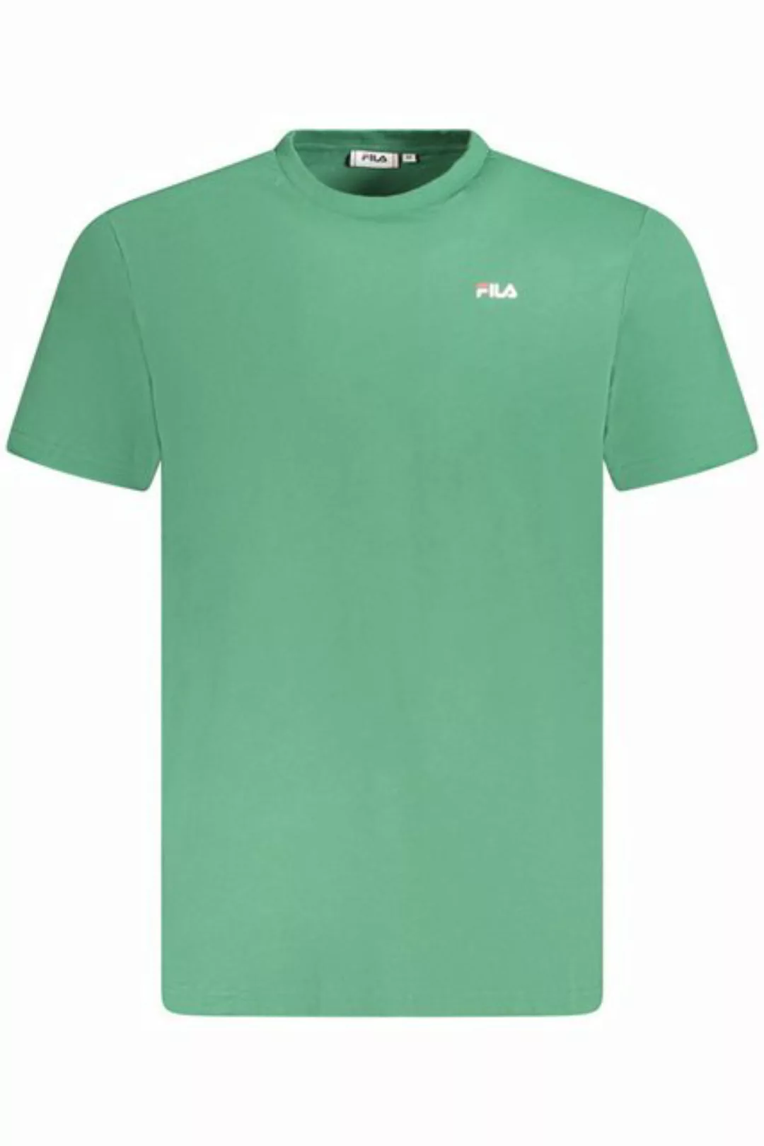 Fila T-Shirt Herren Bio-Baumwolle T-Shirt Grün - Regular Fit günstig online kaufen