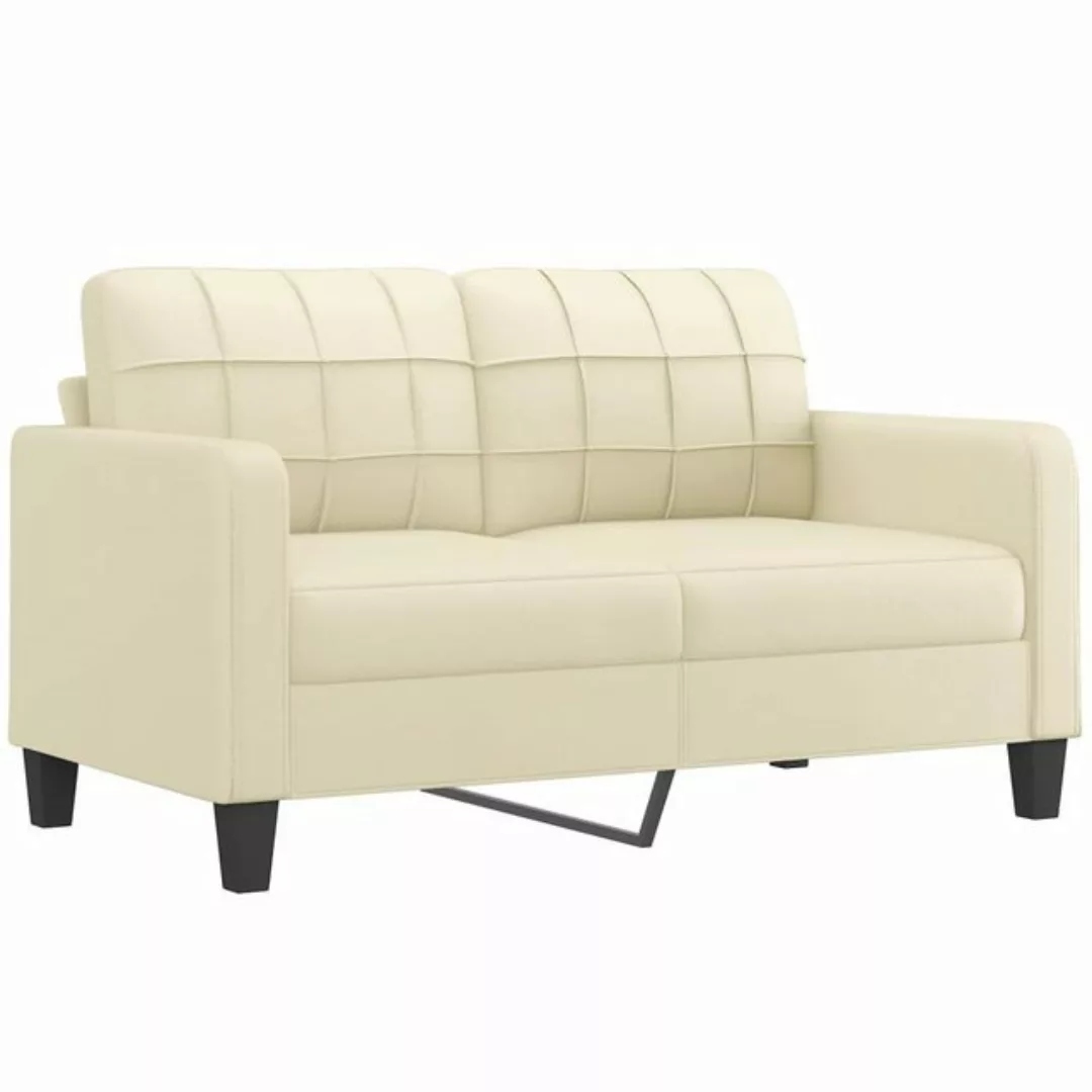 vidaXL Sofa, 2-Sitzer-Sofa Creme 140 cm Kunstleder günstig online kaufen