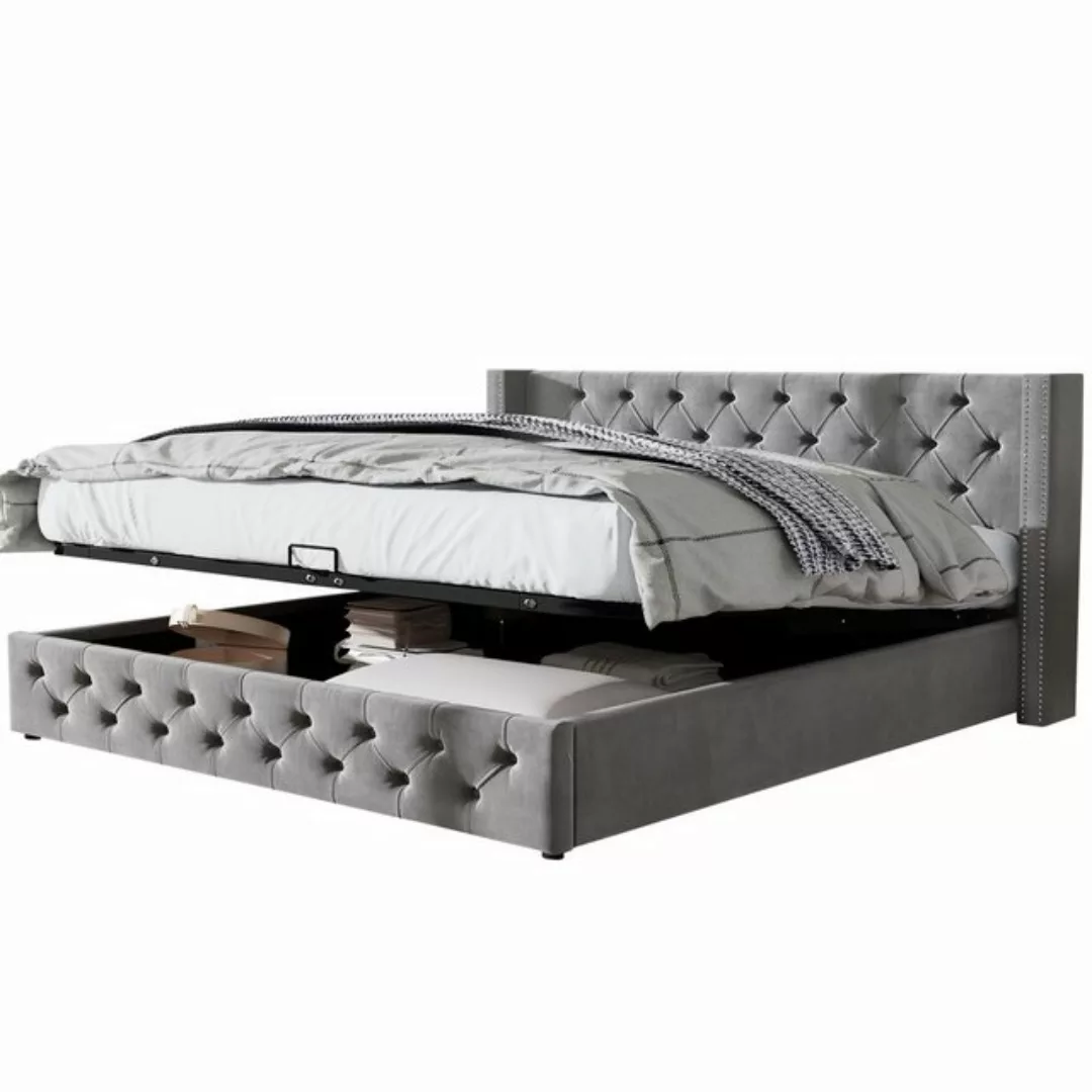 BlingBin Polsterbett Hydraulisches Funktionsbett Stauraumbett Jugendbett Be günstig online kaufen