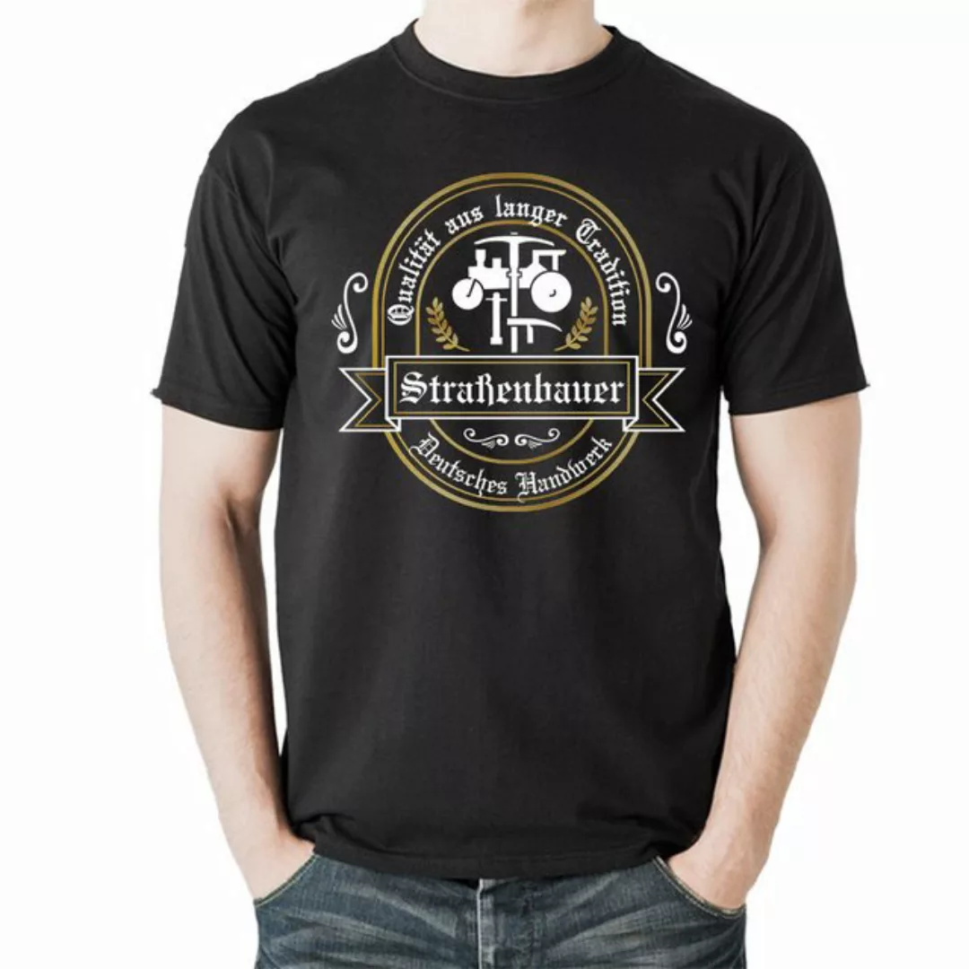 Lasernauten Print-Shirt T-Shirt Straßenbauer Qualität mit Zunftsymbol Shirt günstig online kaufen