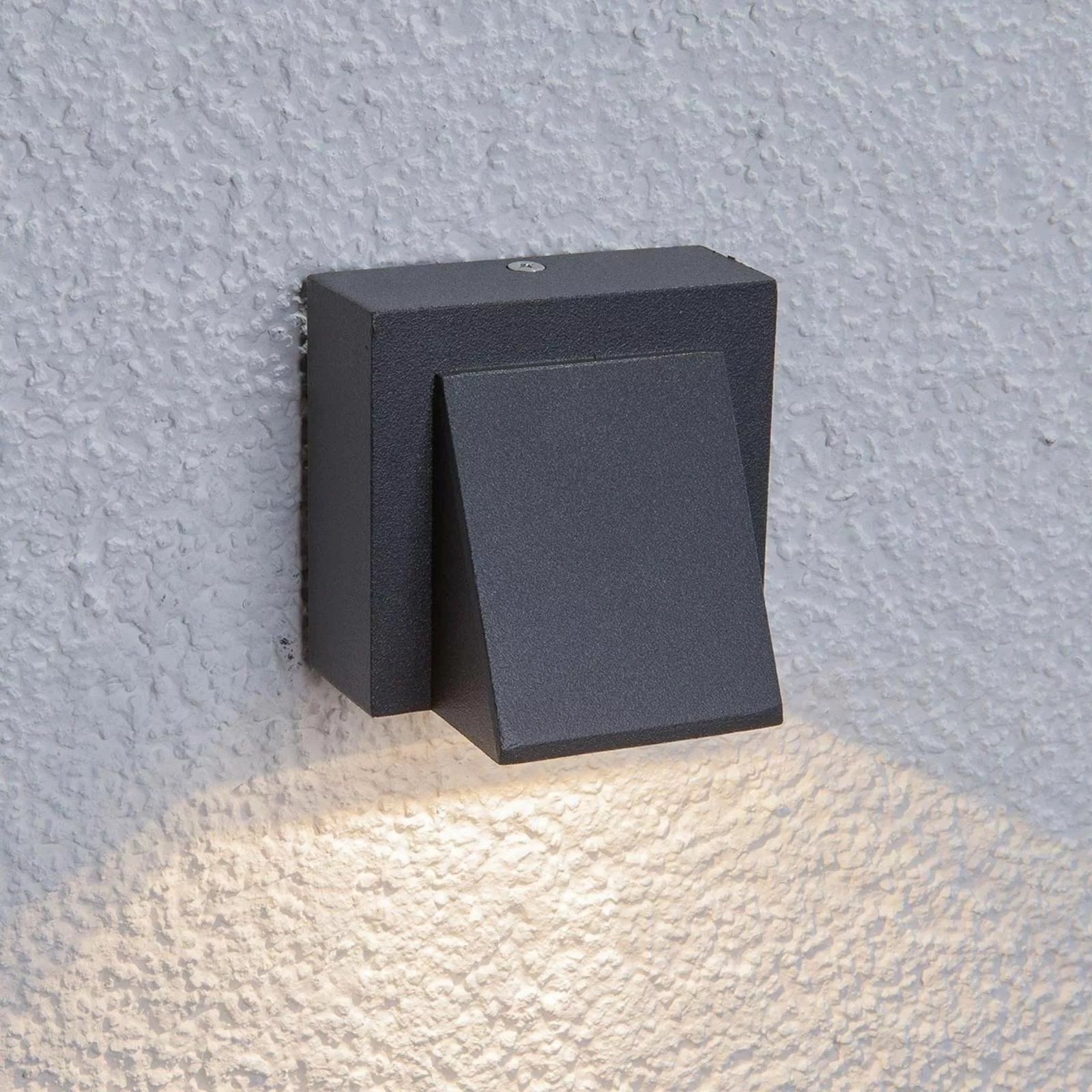 Lucande LED-Außenwandleuchte Marik, anthrazit, Metall, IP54 günstig online kaufen