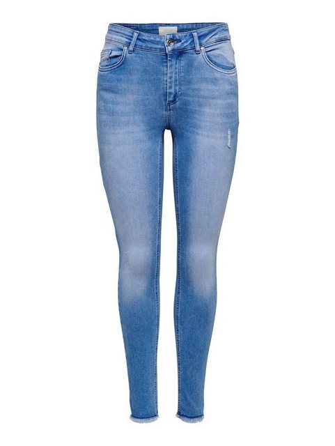 ONLY Skinny-fit-Jeans Skinny Fit Ankle Jeans ONLBLUSH Denim Hose Fransen (1 günstig online kaufen