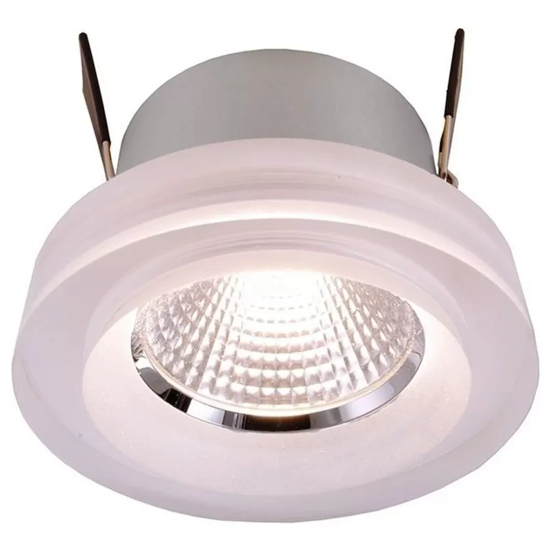 LED Deckeneinbauleuchte COB 68 Acryl in Transparent-Satiniert 8W 590lm günstig online kaufen