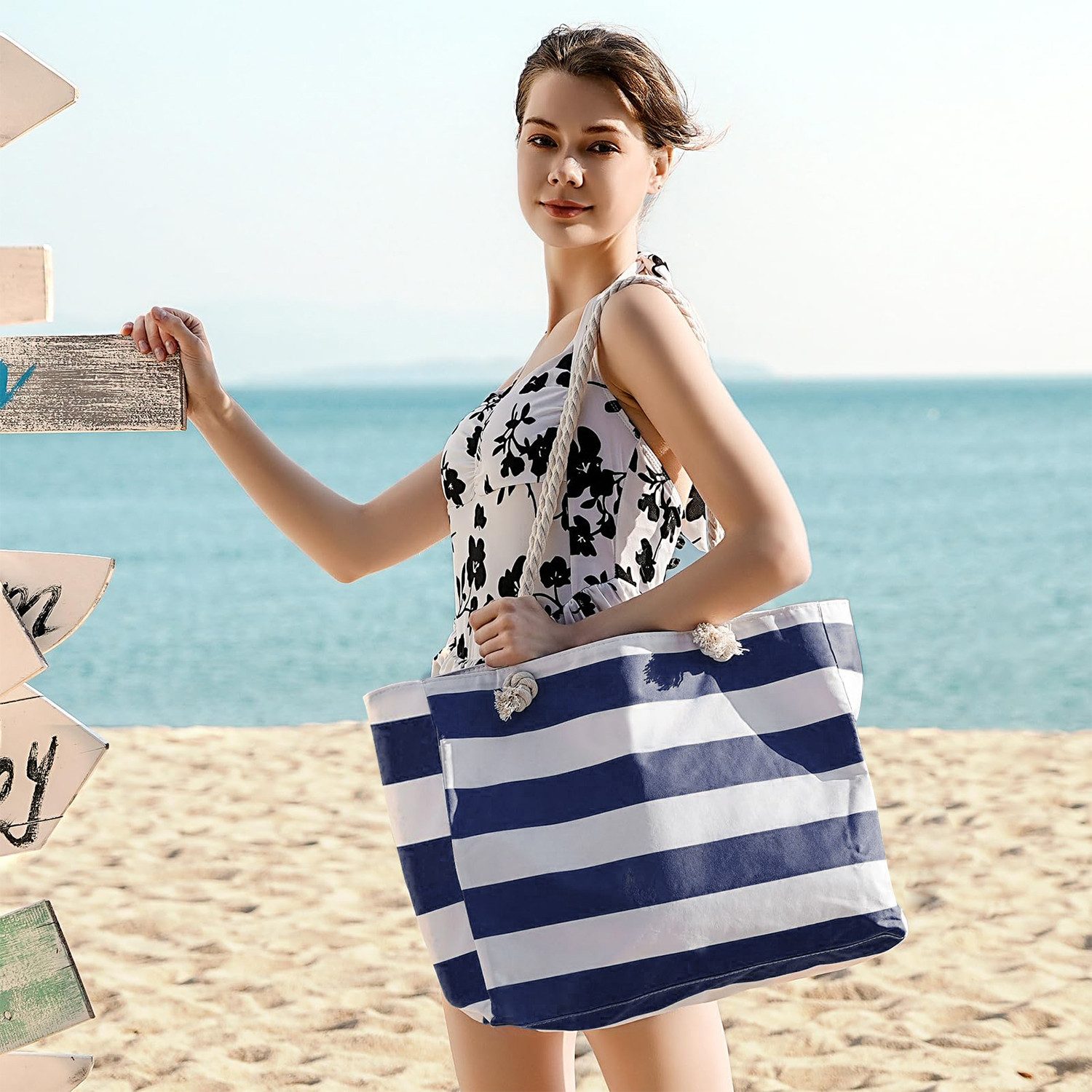 ZEUOPQ Strandtasche Strandtasche wasserdichte Große Damen günstig online kaufen