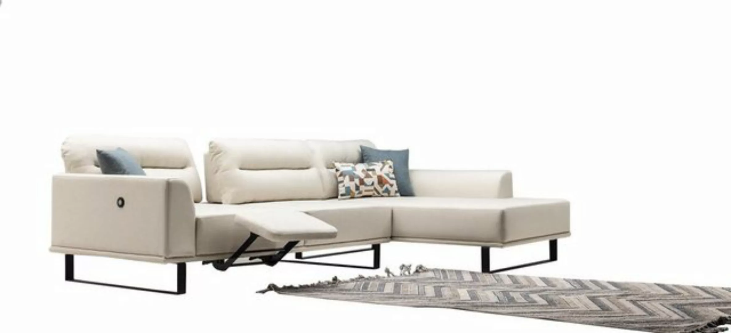 JVmoebel Ecksofa Beige Ecksofa Eckcouch Couch Sofa Luxus, 1 Teile, Made in günstig online kaufen