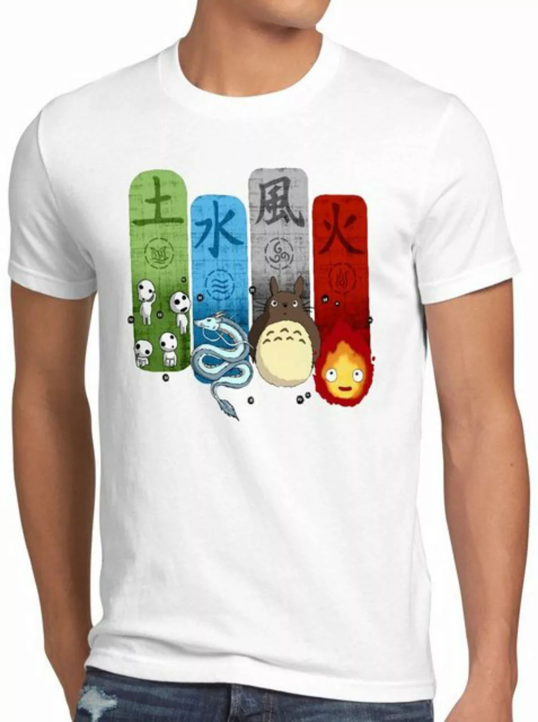 style3 Print-Shirt Herren T-Shirt Ghibli Family totoro mononoke schloss chi günstig online kaufen