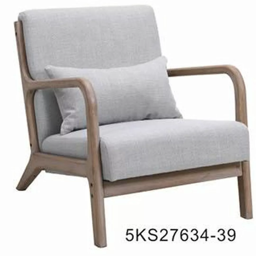 Sessel Dkd Home Decor 66 X 66 X 94 Cm Natürlich Holz Hellgrau günstig online kaufen