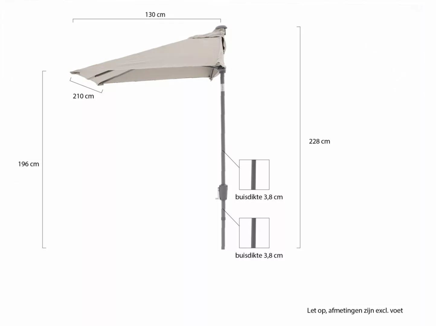 Shadowline balkon-Sonnenschrim 210x130cm günstig online kaufen