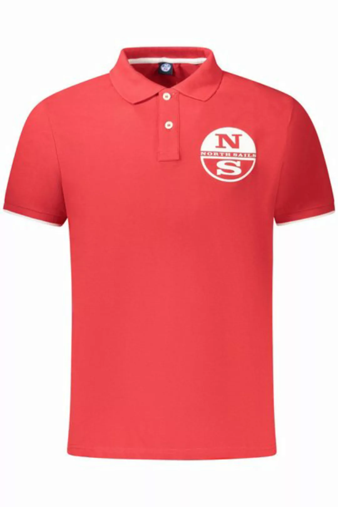 North Sails Poloshirt Herren Kurzarm-Poloshirt Rot mit Kontrastdetails günstig online kaufen