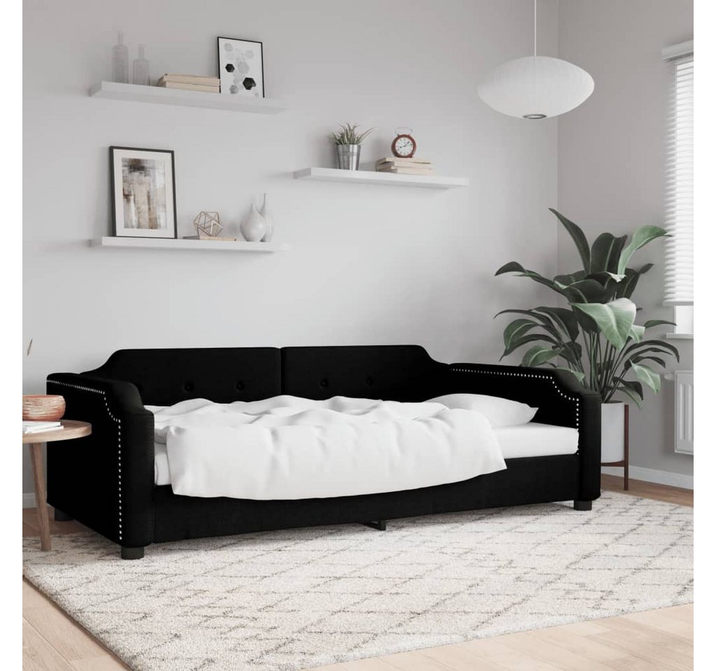 vidaXL Gästebett Tagesbett Schwarz 90x190 cm Stoff Gästebett Gästecouch Gäs günstig online kaufen