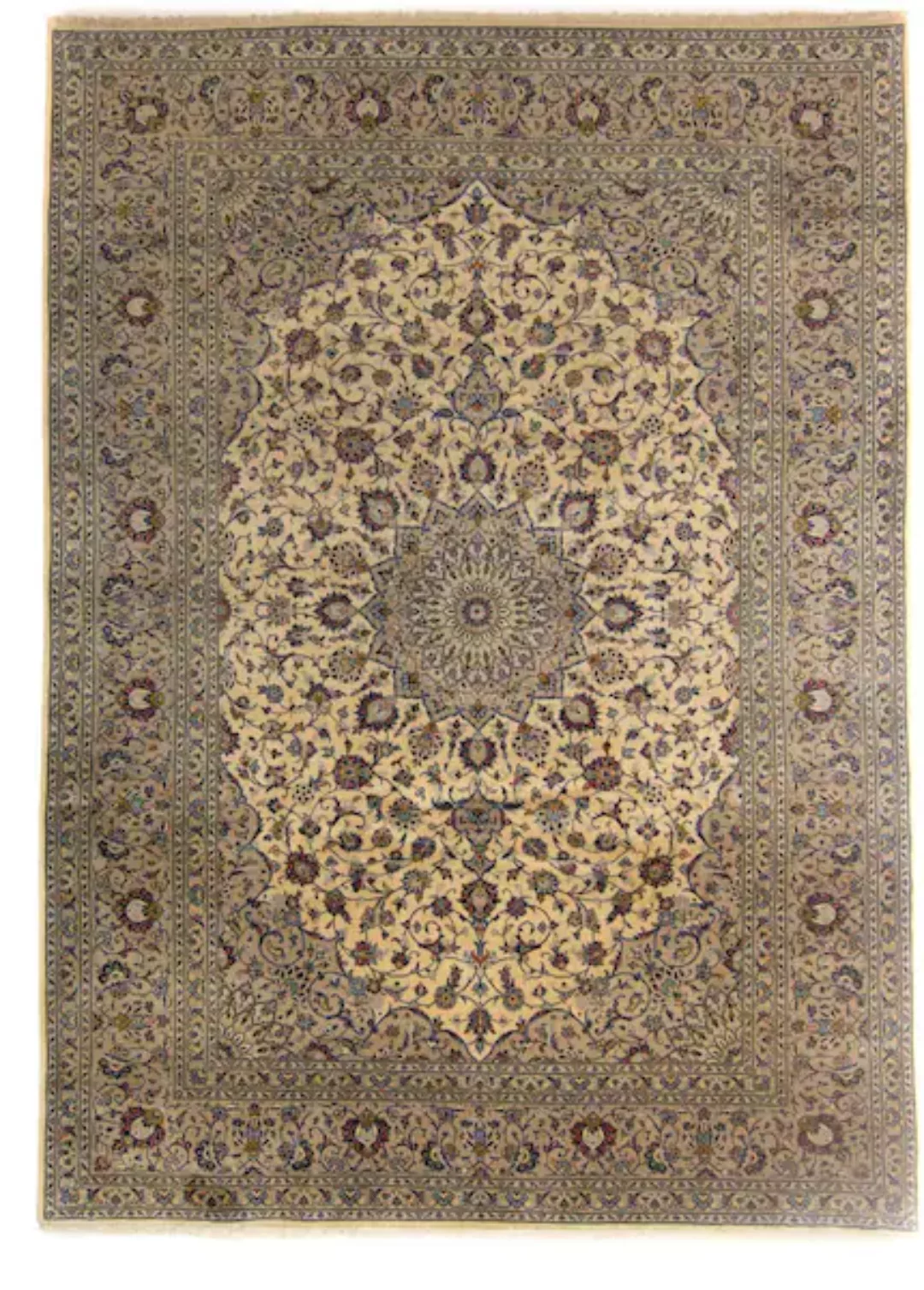 morgenland Wollteppich »Keshan Medaillon Marrone chiaro 346 x 250 cm«, rech günstig online kaufen