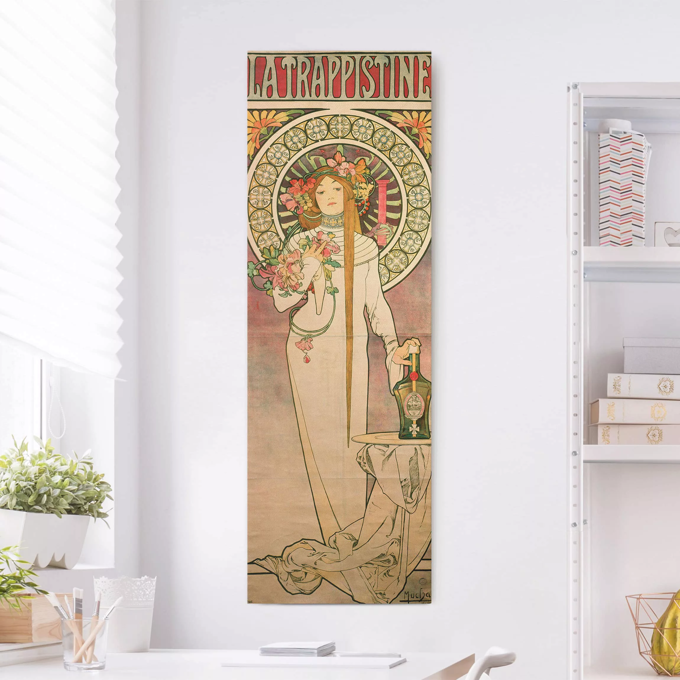 Leinwandbild Portrait - Hochformat Alfons Mucha - Werbeplakat für La Trappi günstig online kaufen