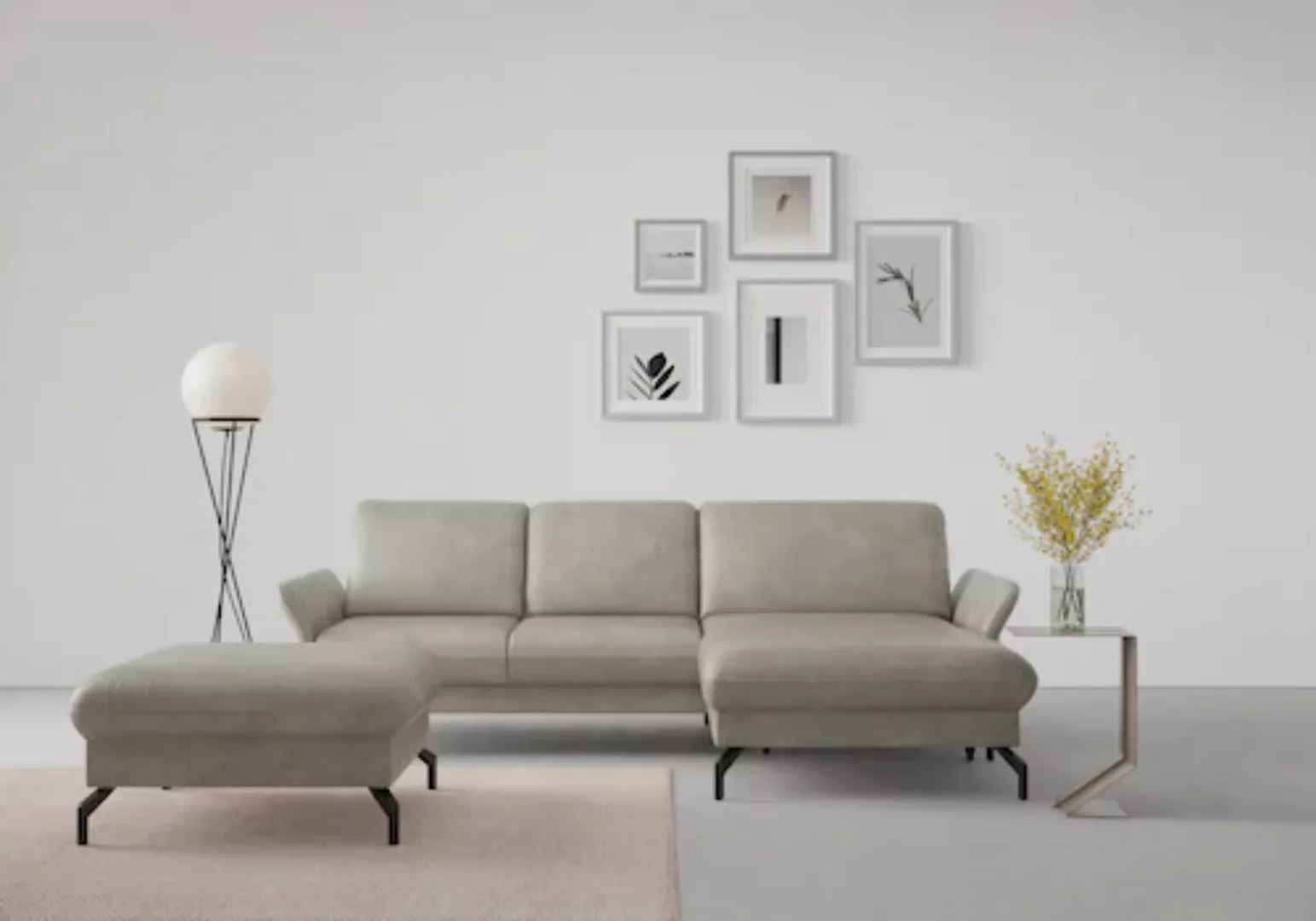 sit&more Ecksofa "Fashion L-Form", wahlweise mit Kopfteilverstellung und Vo günstig online kaufen