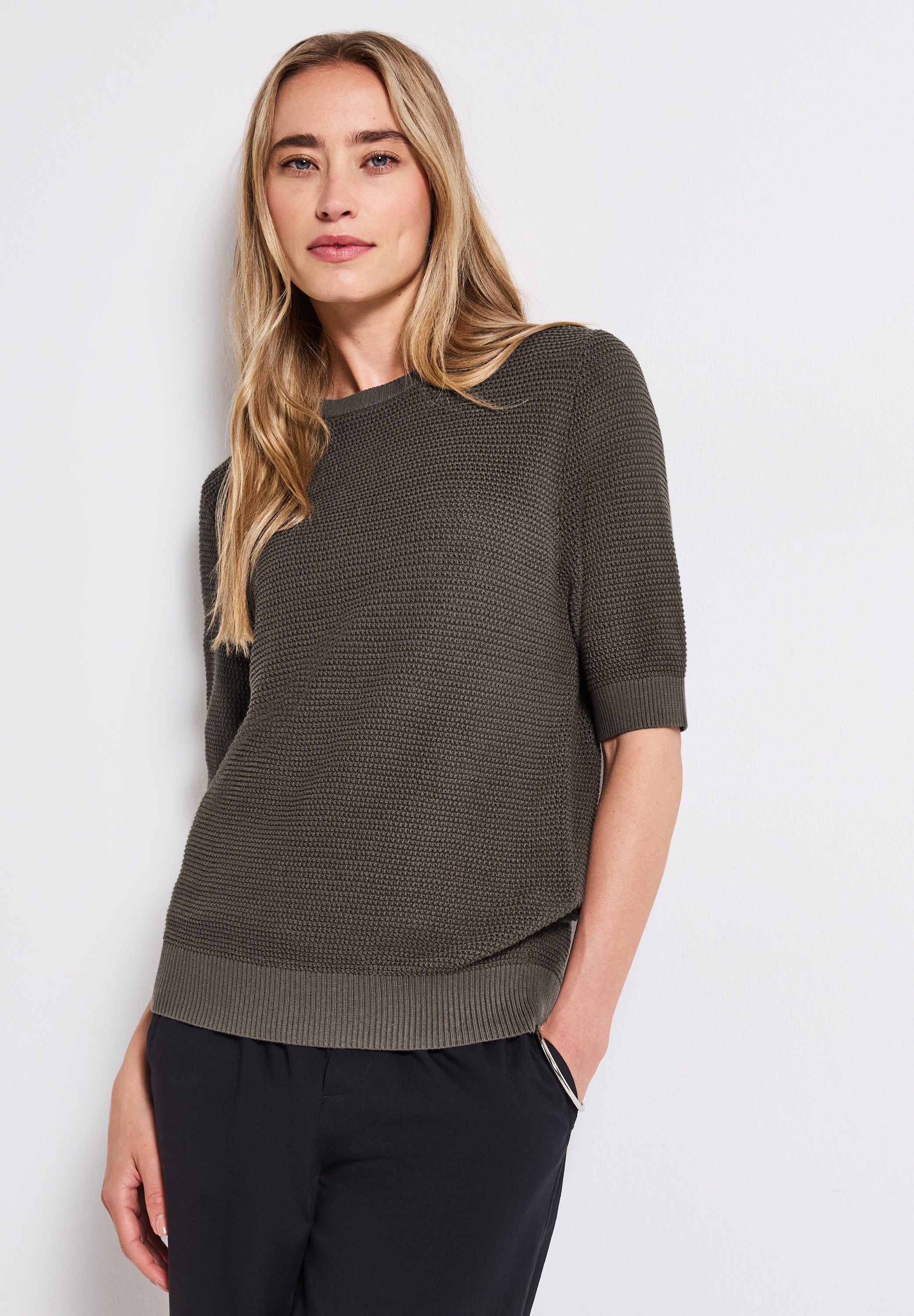 STREET ONE Kurzarmpullover, Feel Good Fit günstig online kaufen