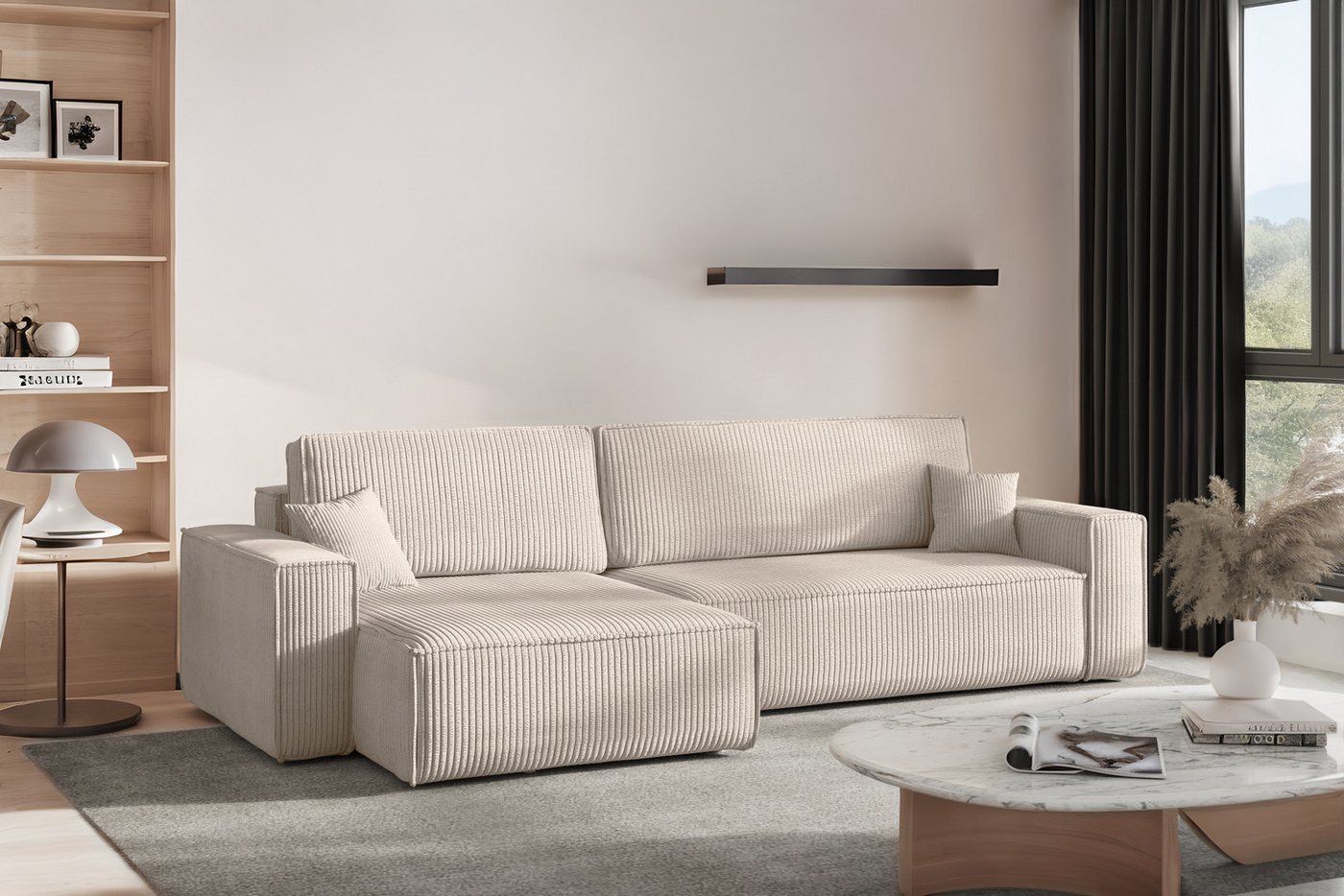 Kaiser Möbel Ecksofa mit schlaffunktion und bettkasten, BEST XL stoff Poso günstig online kaufen