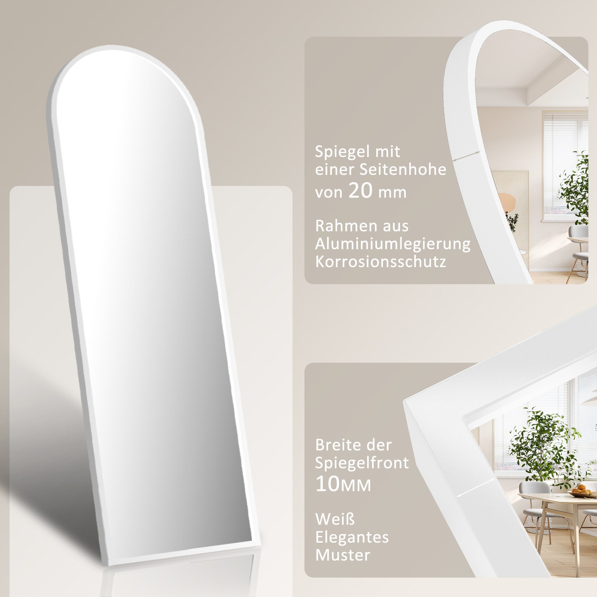 Hopibath Wandspiegel Flur modern Flurspiegel Oval günstig online kaufen