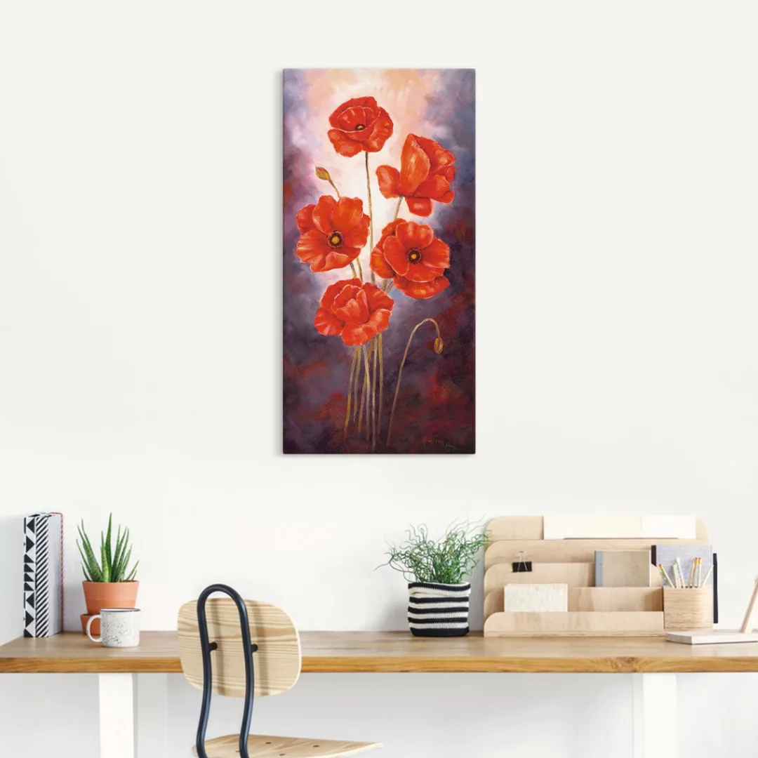 Artland Wandbild "Mohn V", Blumen, (1 St.), als Leinwandbild, Poster in ver günstig online kaufen