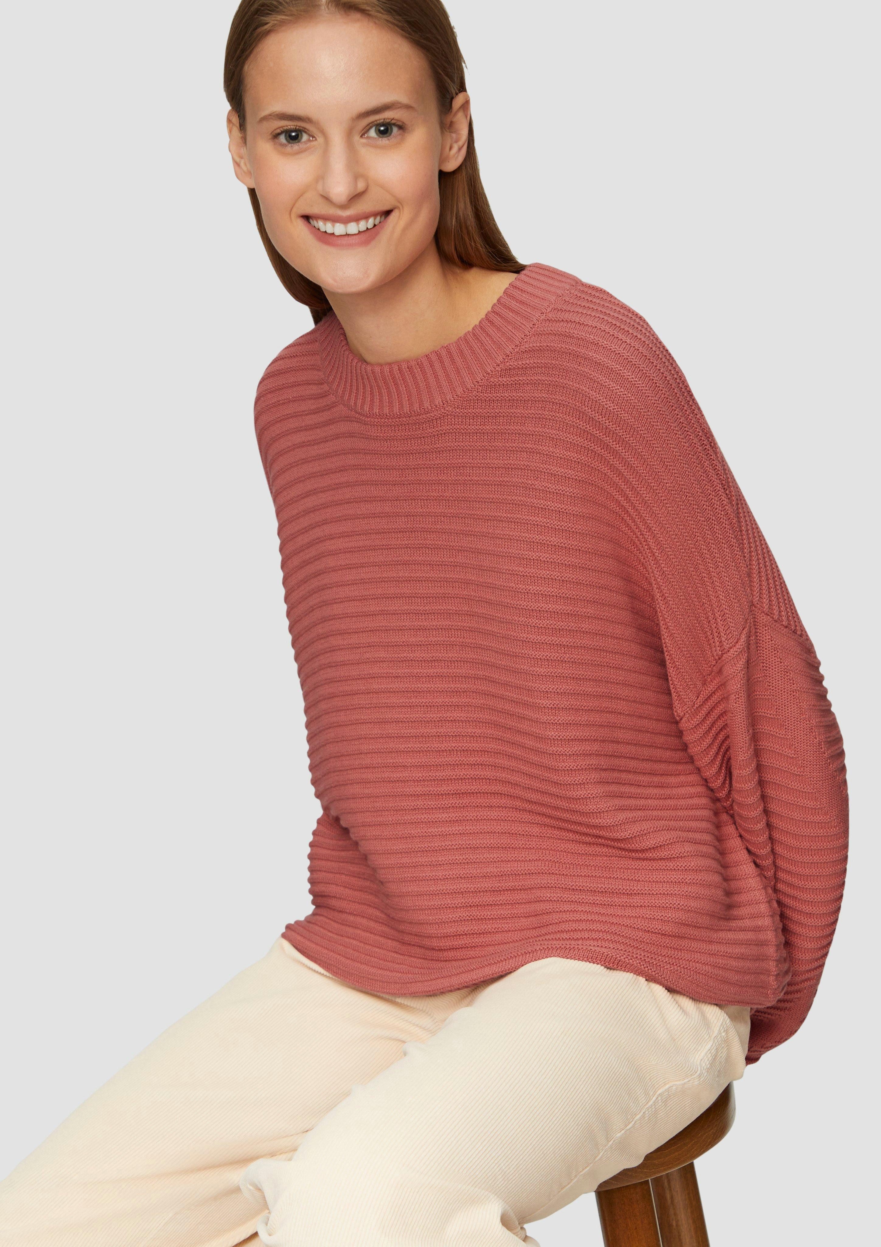 s.Oliver Strickpullover Oversized Strickpullover mit Strukturdetails günstig online kaufen