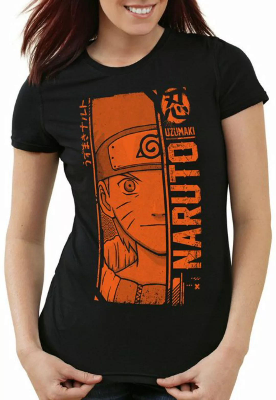 style3 T-Shirt Orange Naruto ninja anime manga cosplay kakshi hatake günstig online kaufen