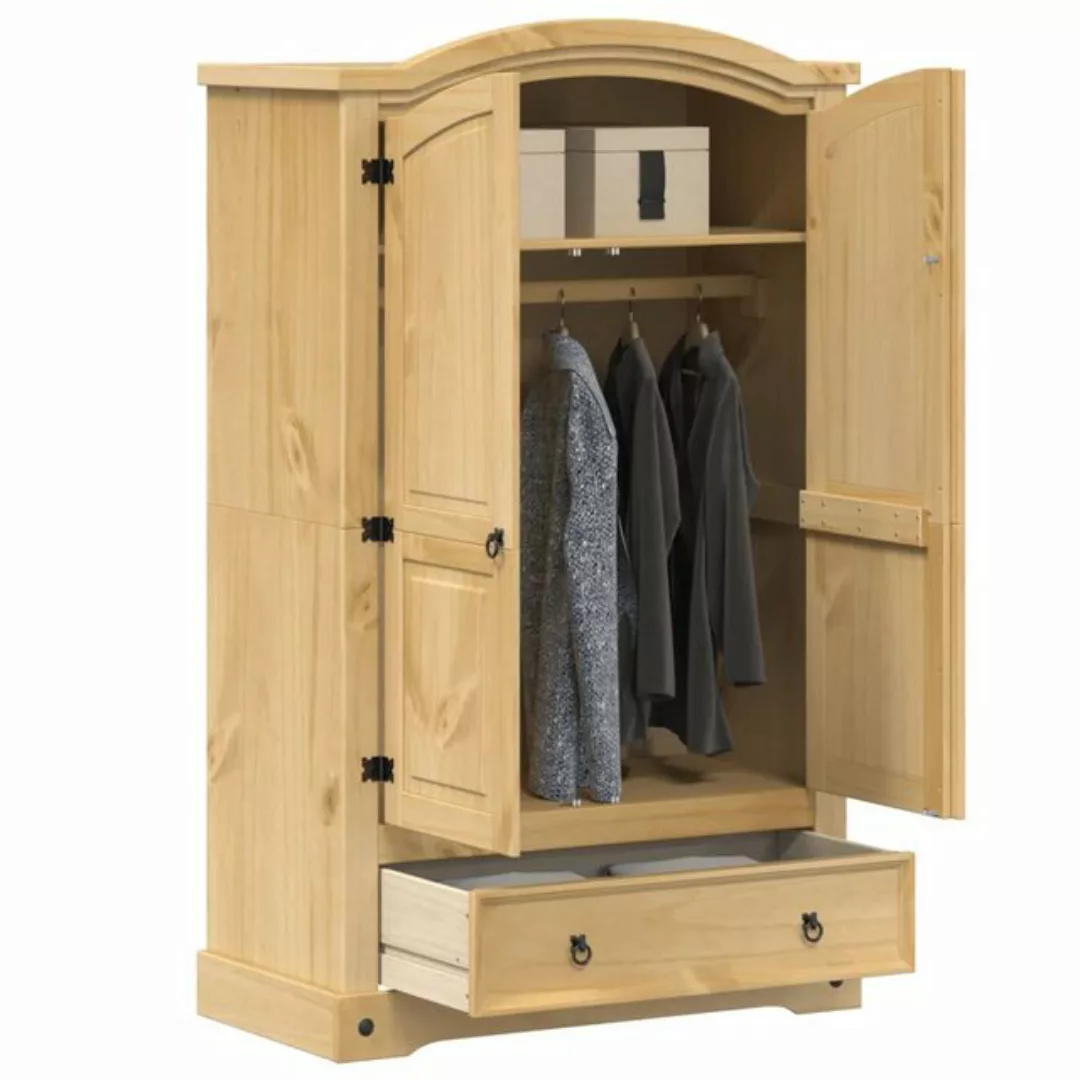 vidaXL Kleiderschrank Kleiderschrank Corona 101x52x170 cm Massivholz Kiefer günstig online kaufen