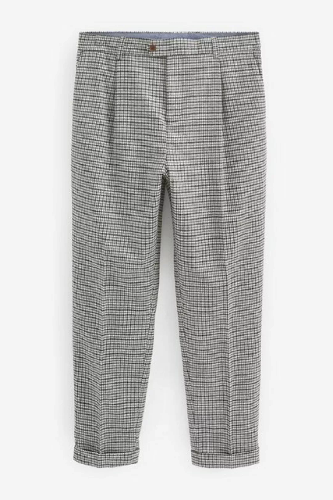 Next Anzughose Anzug mit Hahnentrittmuster: Relaxed Fit Hose (1-tlg) günstig online kaufen