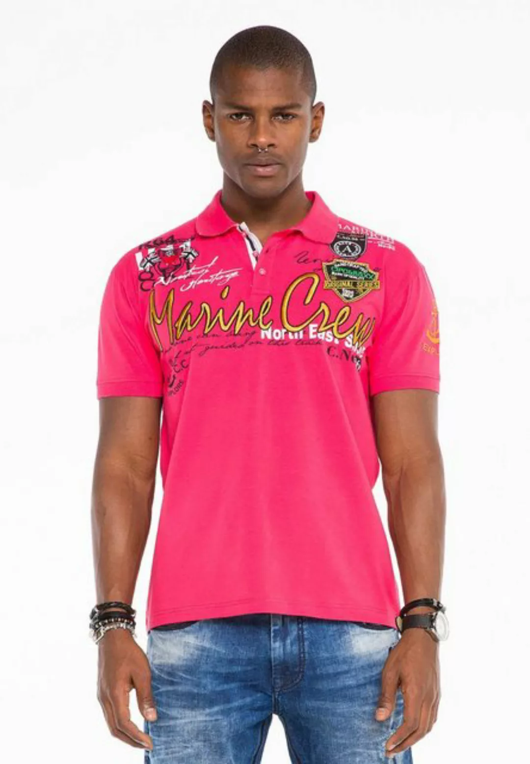 Cipo & Baxx Poloshirt, im Marina-Look günstig online kaufen