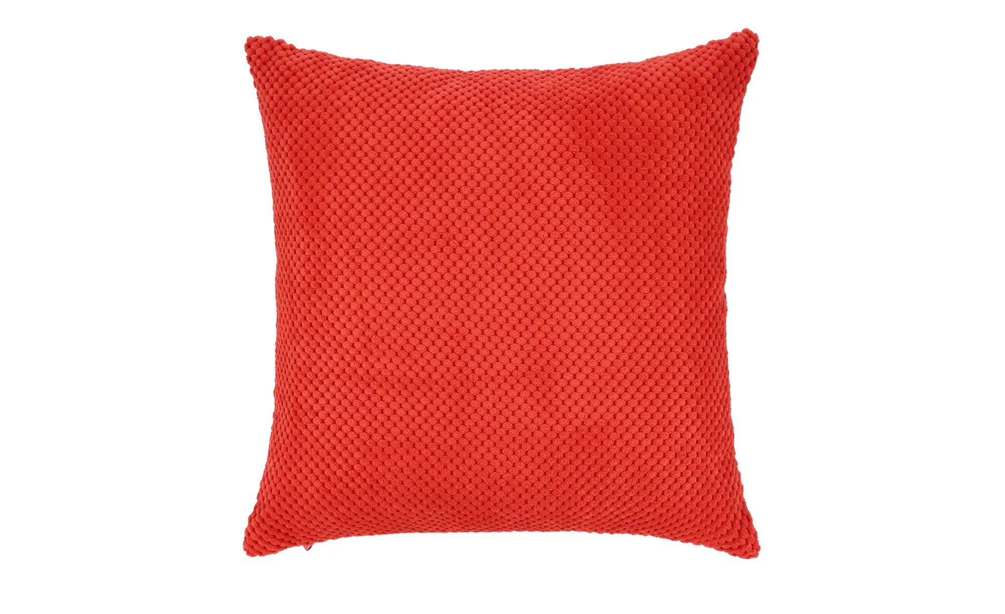 HOME STORY Kissen  Lisa - rot - 100% Polyester, 250gr. - 40 cm - Sconto günstig online kaufen