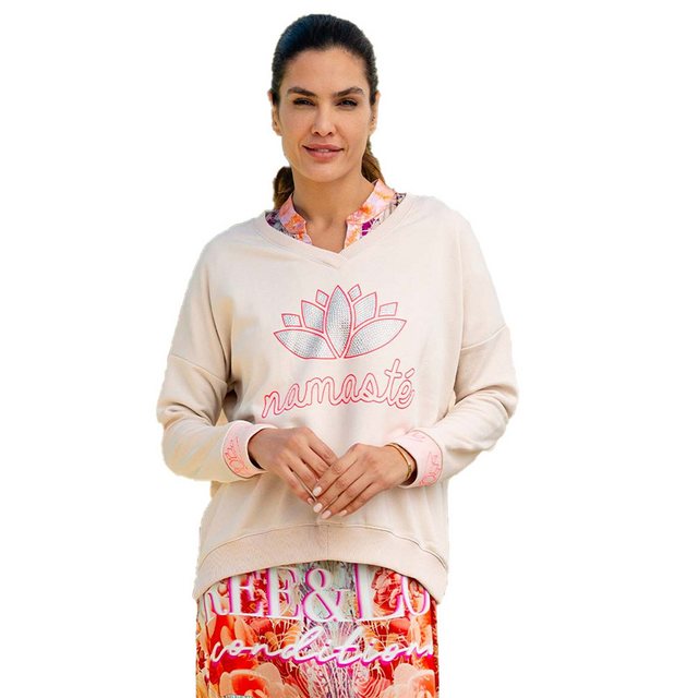 Miss Goodlife Sweatshirt Miss Goodlife MG11320 Namaste strass, creme günstig online kaufen