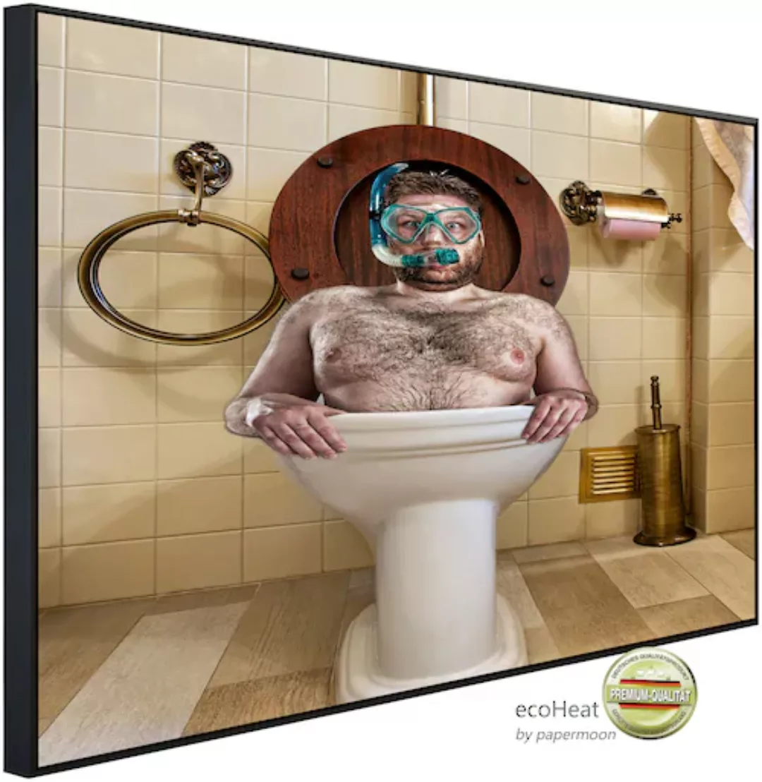 Papermoon Infrarotheizung »Mann in Toilette«, sehr angenehme Strahlungswärm günstig online kaufen