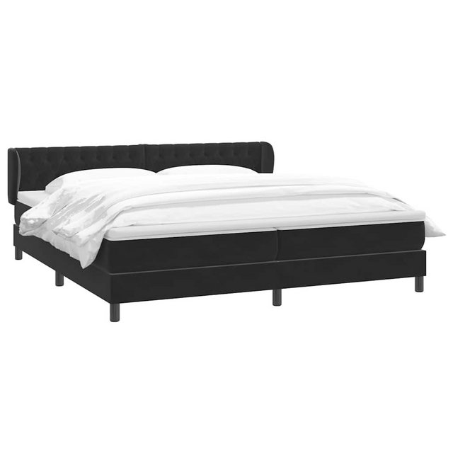 vidaXL Bett Boxspringbett mit Matratzen Schwarz 200x220 cm Samt günstig online kaufen