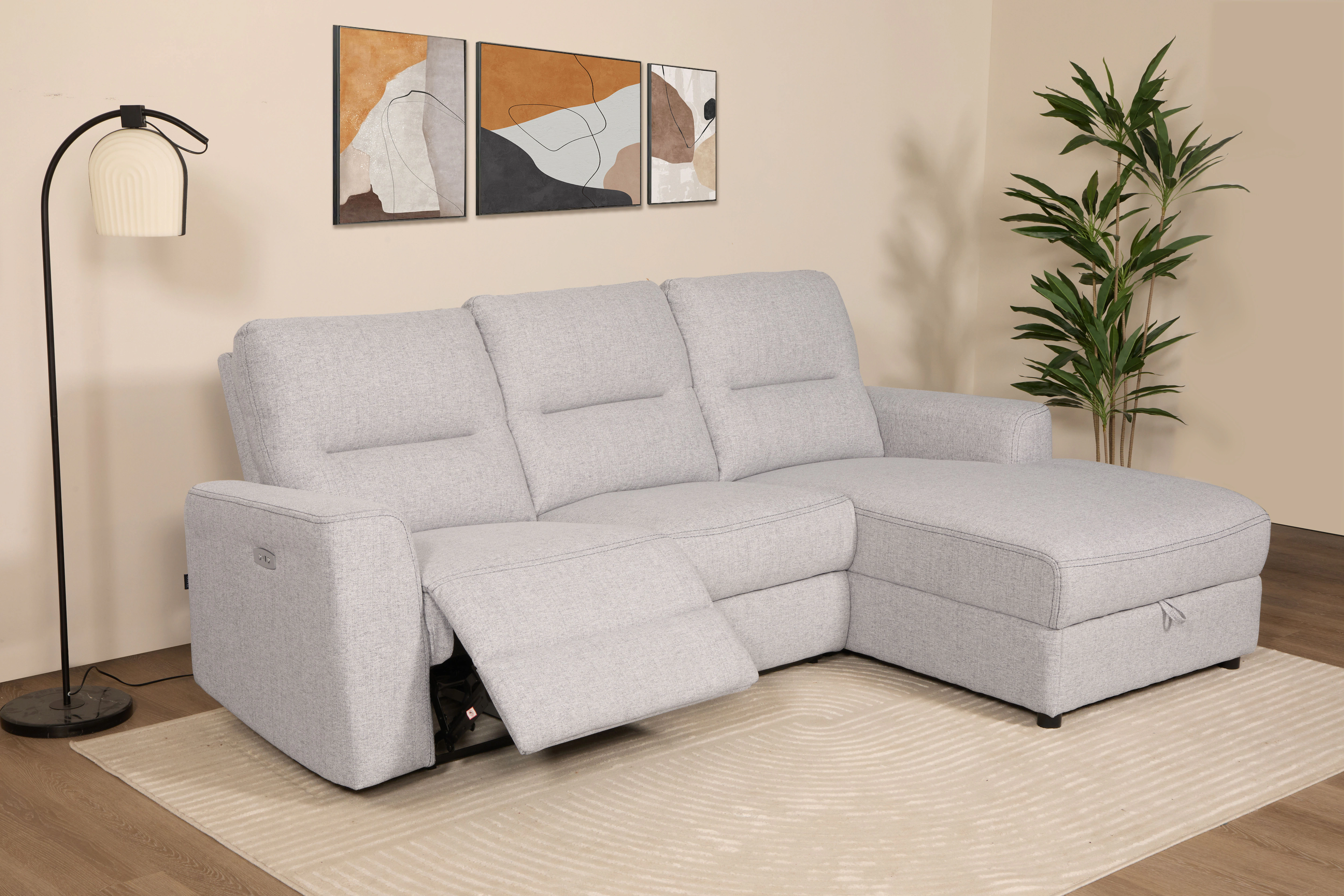 Home affaire Ecksofa "VENOIR, L-Form, 250 cm, manuelle u. elektrische Funkt günstig online kaufen
