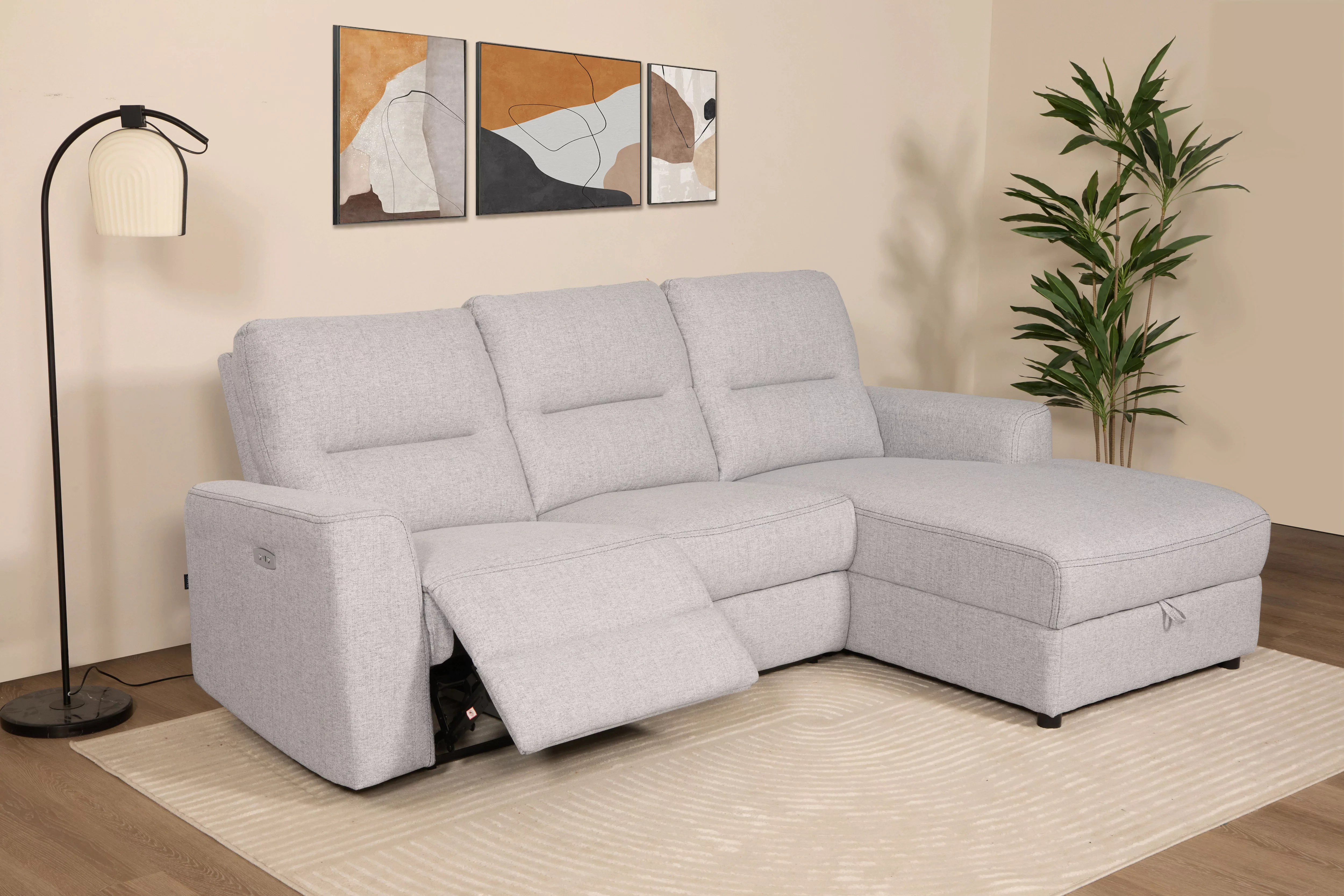 Home affaire Ecksofa "VENOIR, L-Form, 250 cm, manuelle u. elektrische Funkt günstig online kaufen