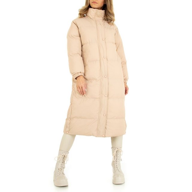 Ital-Design Wintermantel Damen Freizeit Gefüttert Mantel in Beige günstig online kaufen