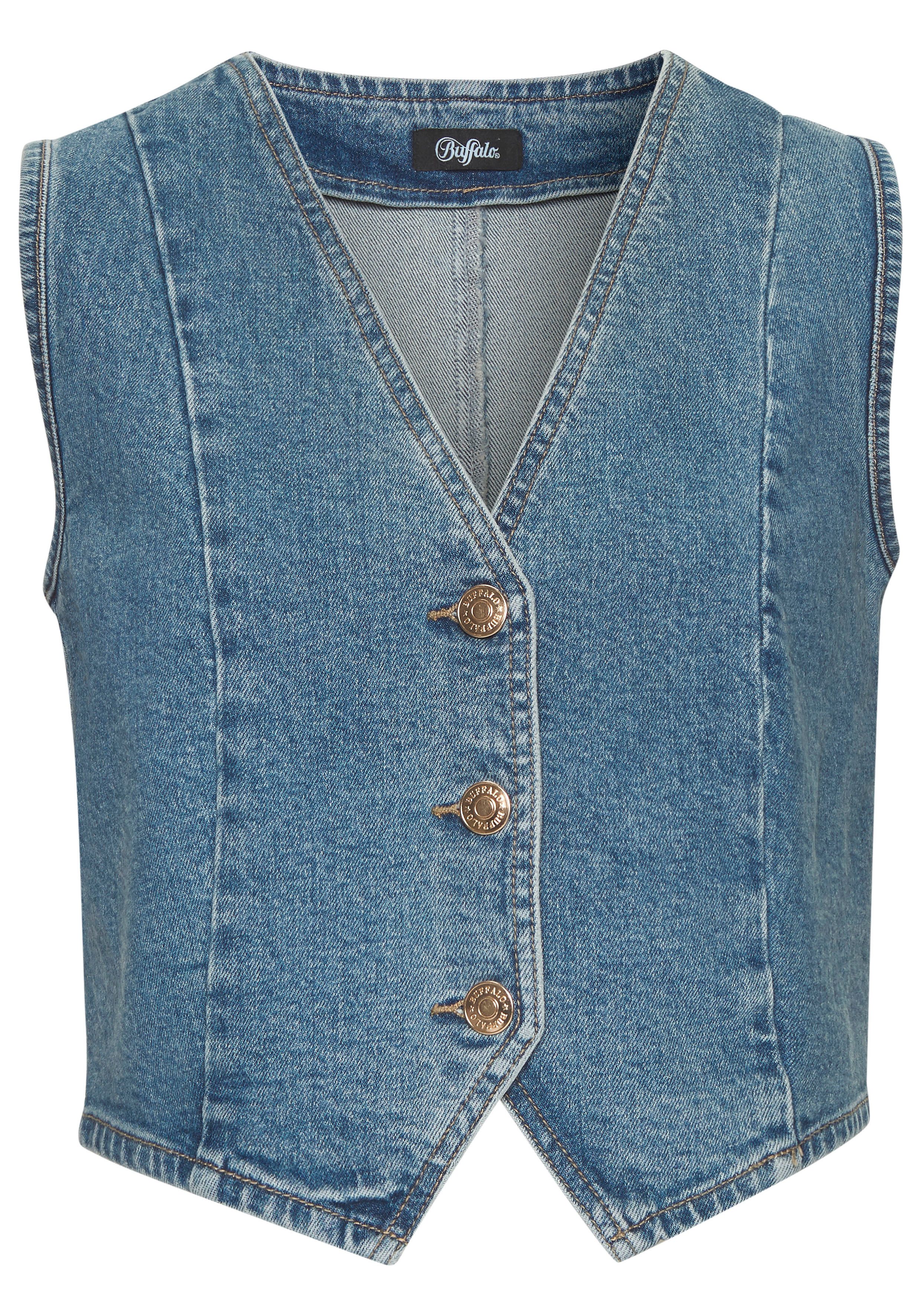 Buffalo Jeansweste, in verkürzter Länge, figurbetonende Passform, modisch günstig online kaufen