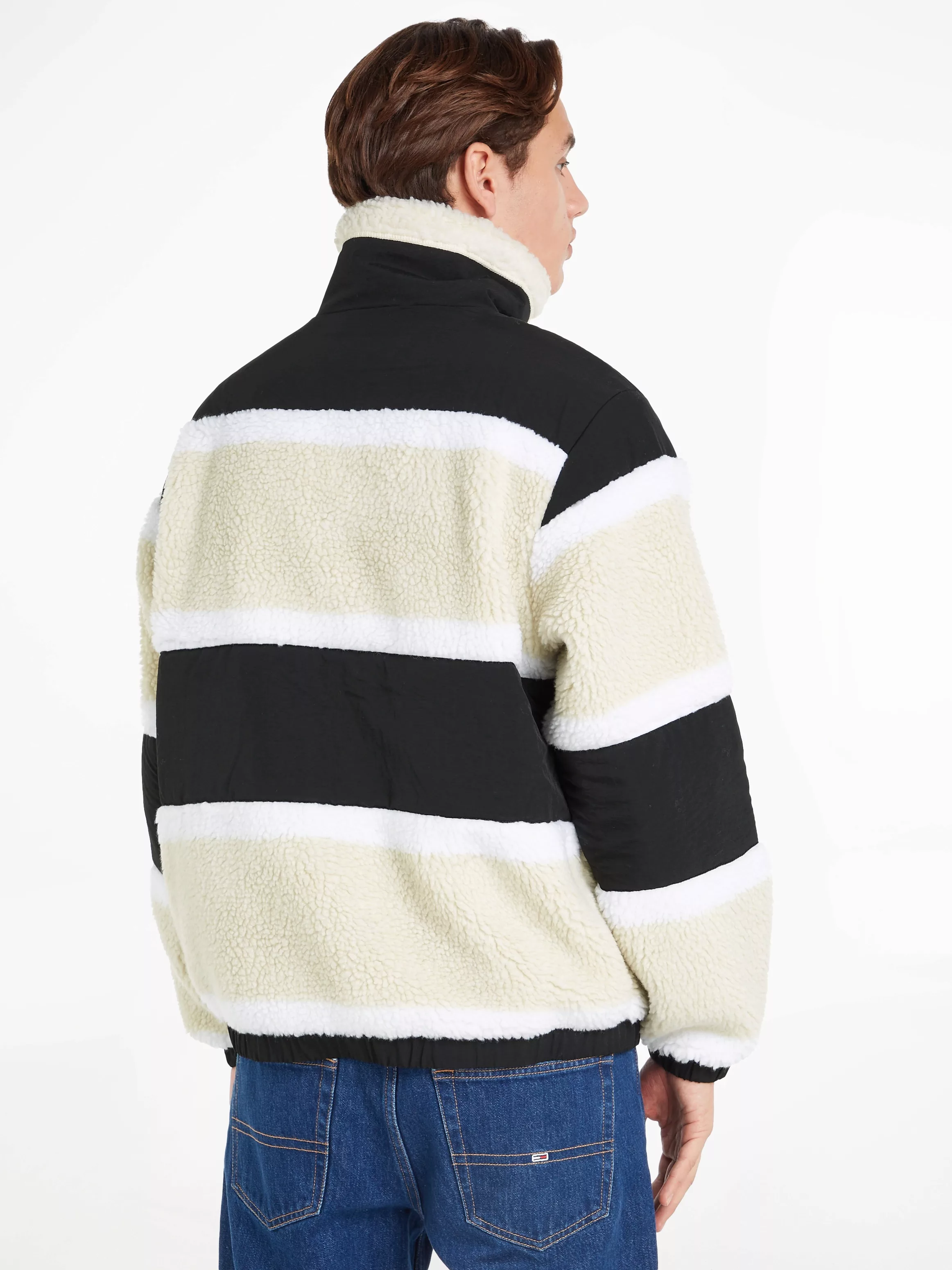 Tommy Jeans Kurzjacke TJM RLX STRIPE SHERPA JACKET günstig online kaufen