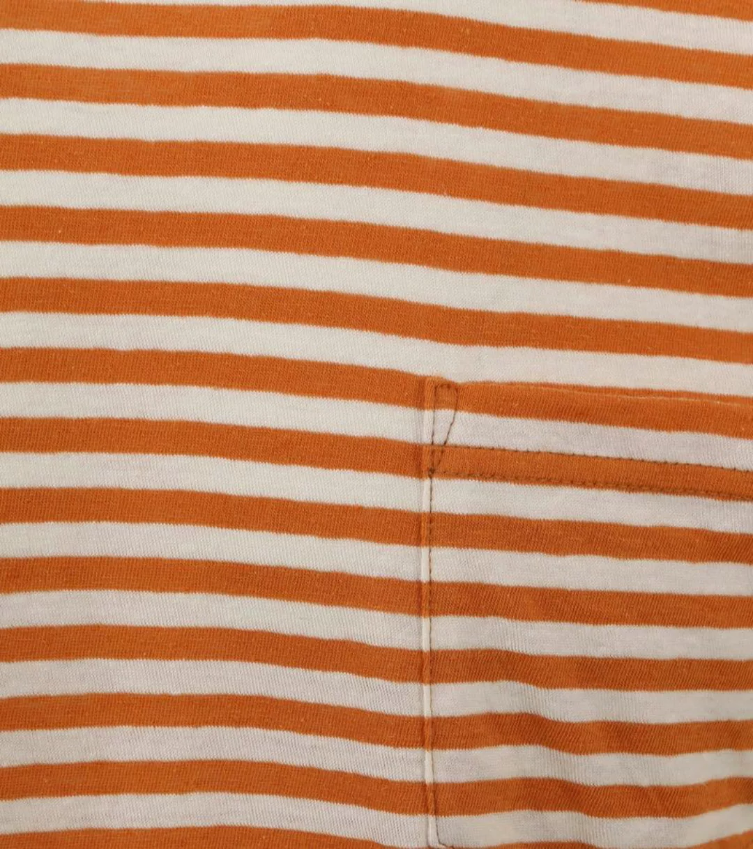 Armor-Lux T-Shirt Leinen Streifen Orange - Größe M günstig online kaufen