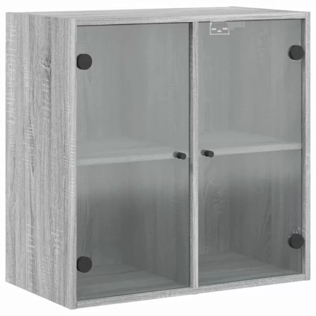 vidaXL Hängeschrank Hängeschrank Wandschrank mit Glastüren Grau Sonoma 68x3 günstig online kaufen