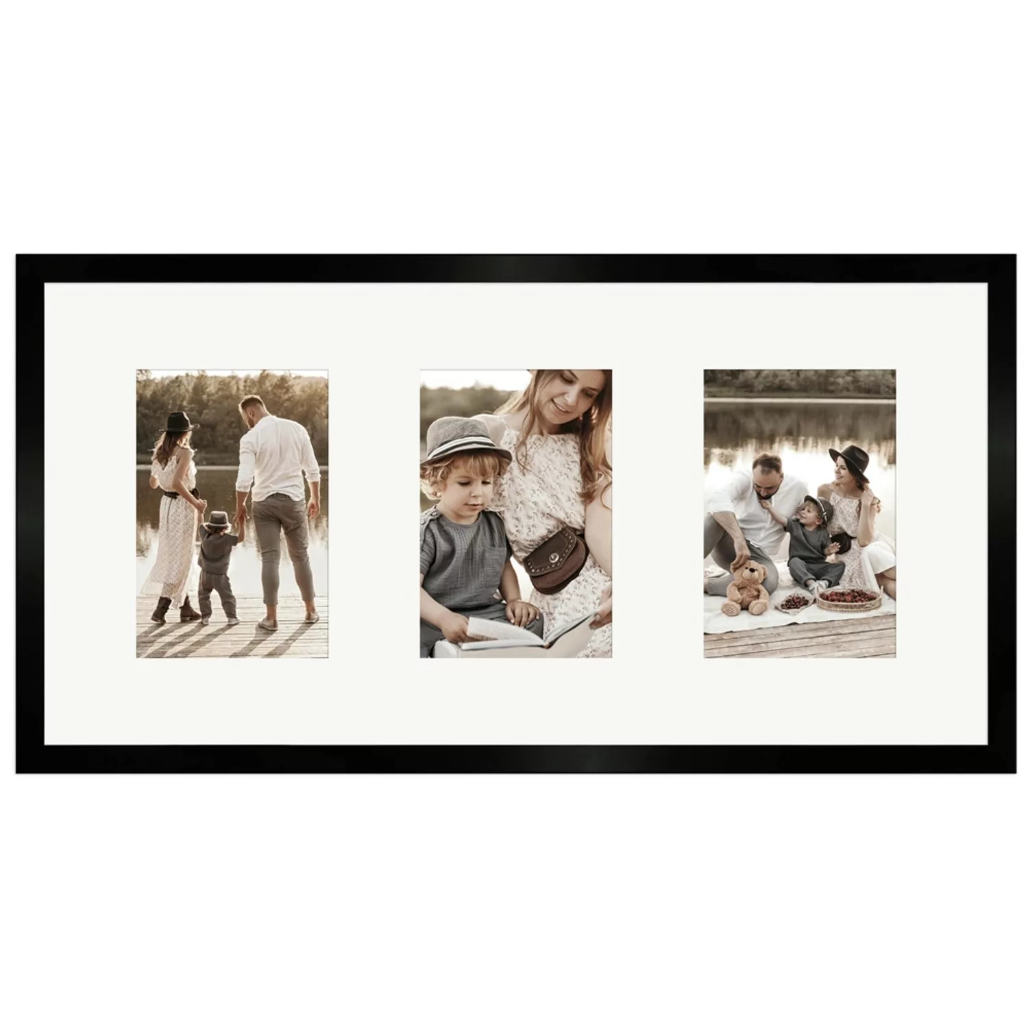 WANDStyle Galerierahmen G950 in Schwarz 25 x 50 cm für 3 Bilder im Format 1 günstig online kaufen