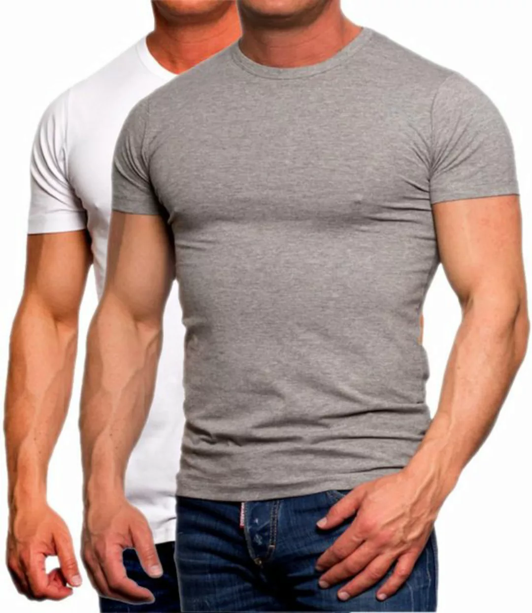 Jack & Jones T-Shirt (2er-Pack) in Unifarbe günstig online kaufen