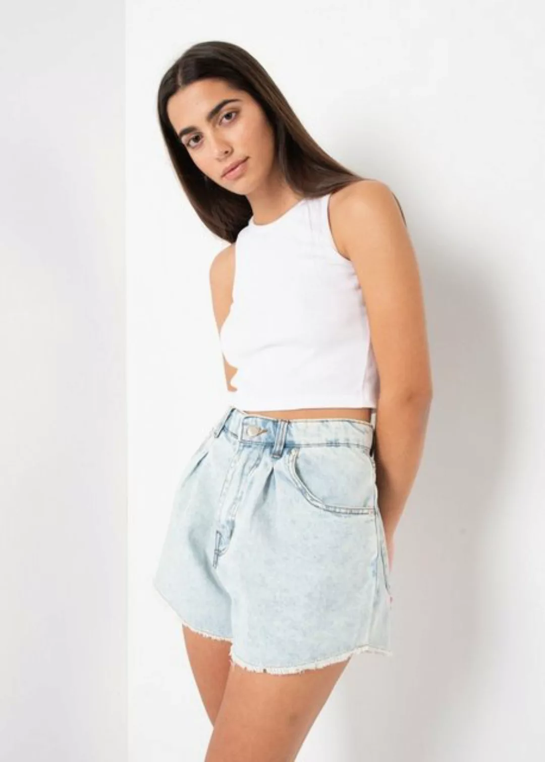 SHIRT-GALERIE Jeansshorts 75301.999Shorts Denim Pinzas günstig online kaufen