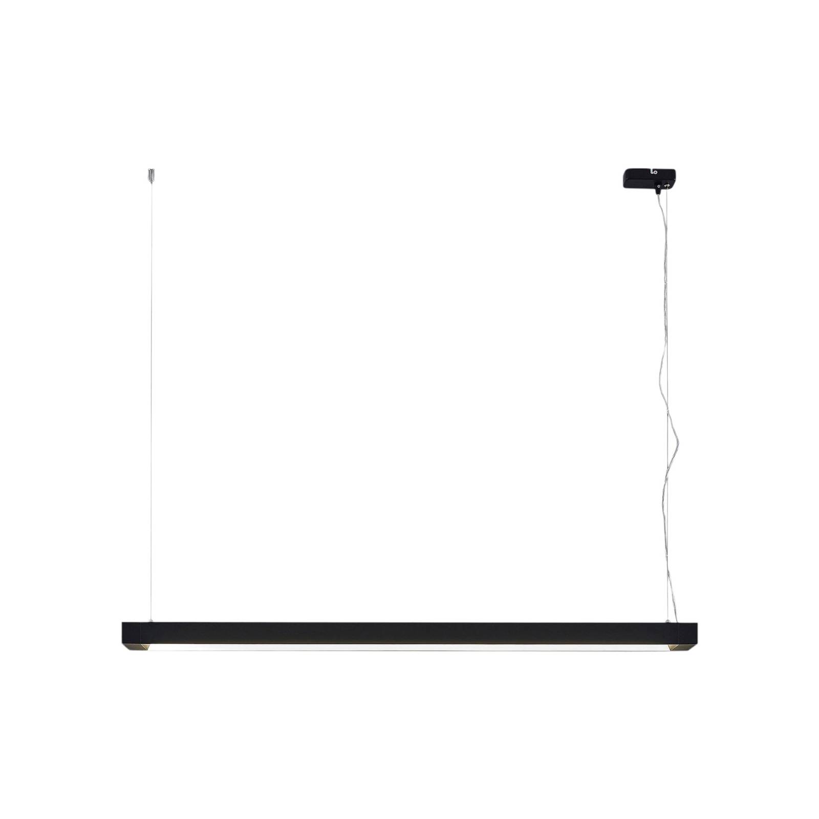 Arcchio Cuna LED-Pendellampe, schwarz, eckig 122cm günstig online kaufen