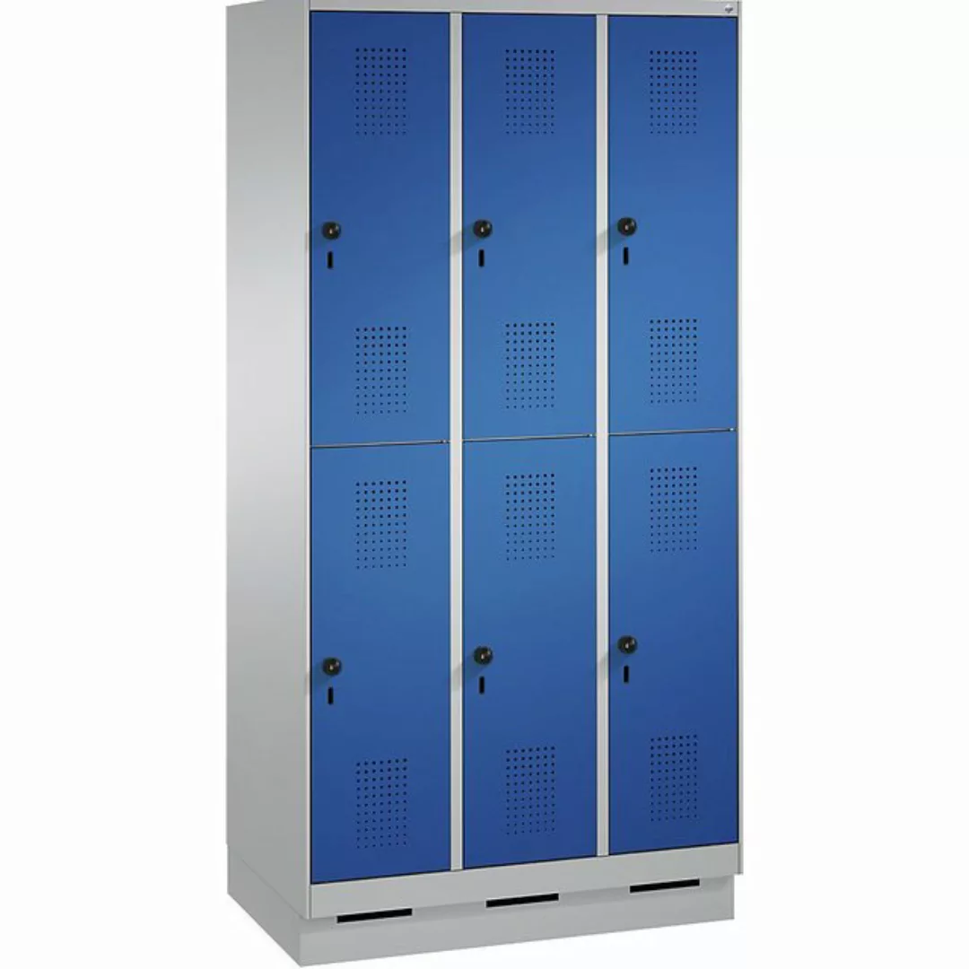 C+P Garderobenschrank HxBxT 1800 x 900 x 500 mm weißaluminium, schwefelgelb günstig online kaufen