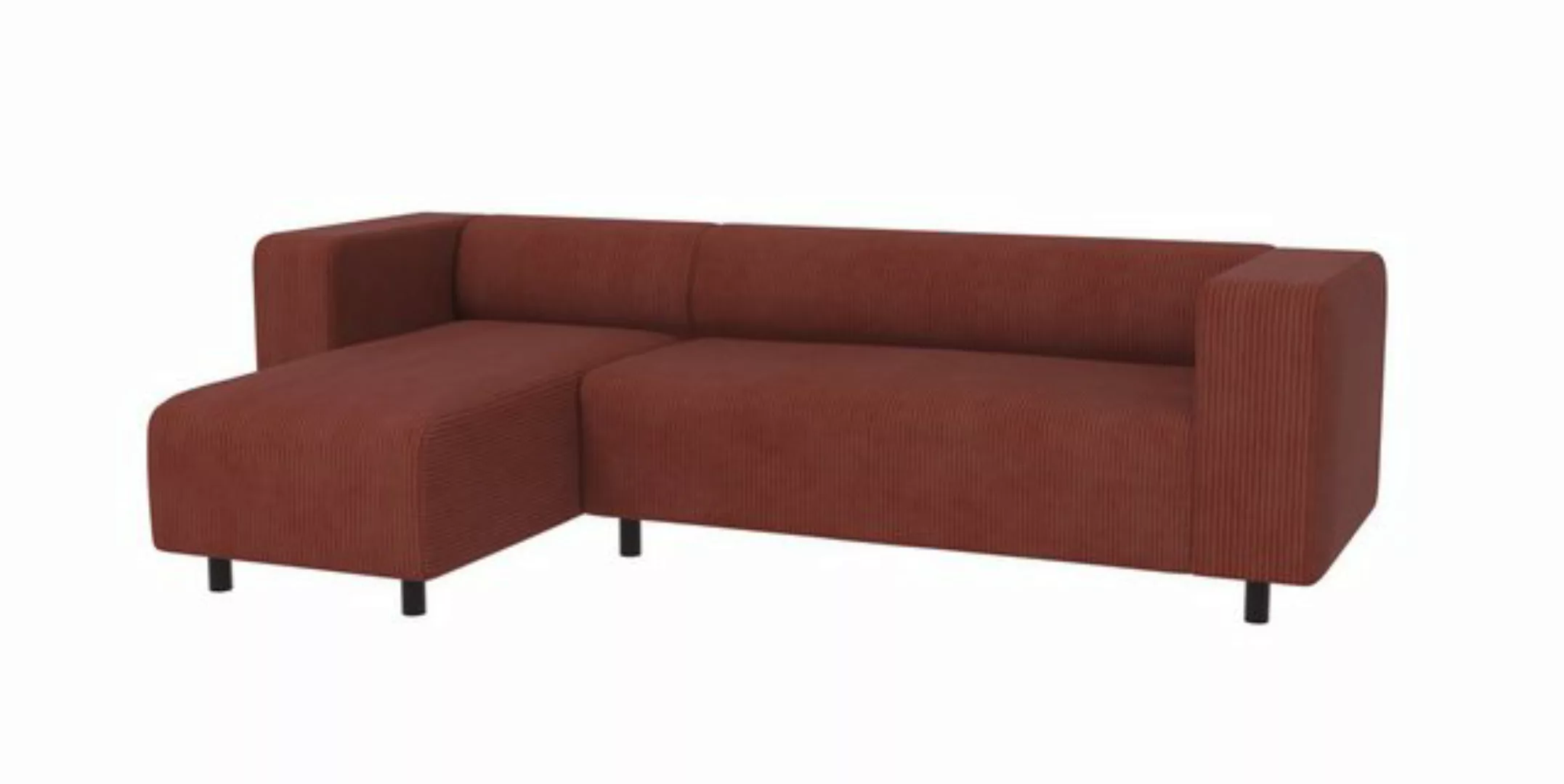 S-Style Möbel Ecksofa mit Ottomane Gustav aus Cord-Stoff mit bequemem Sitz, günstig online kaufen